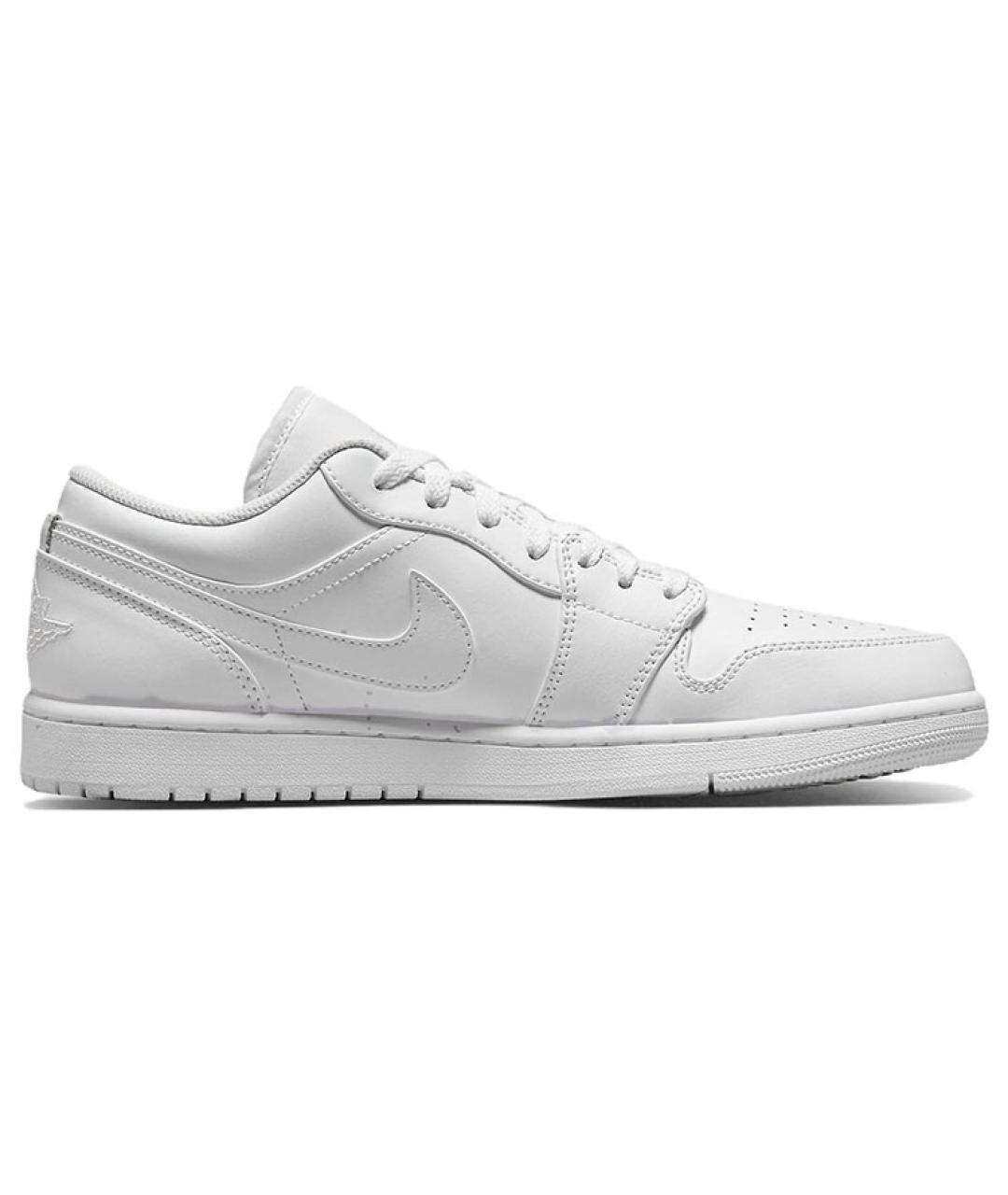 JORDAN Белые кожаные высокие кроссовки / кеды, фото 1