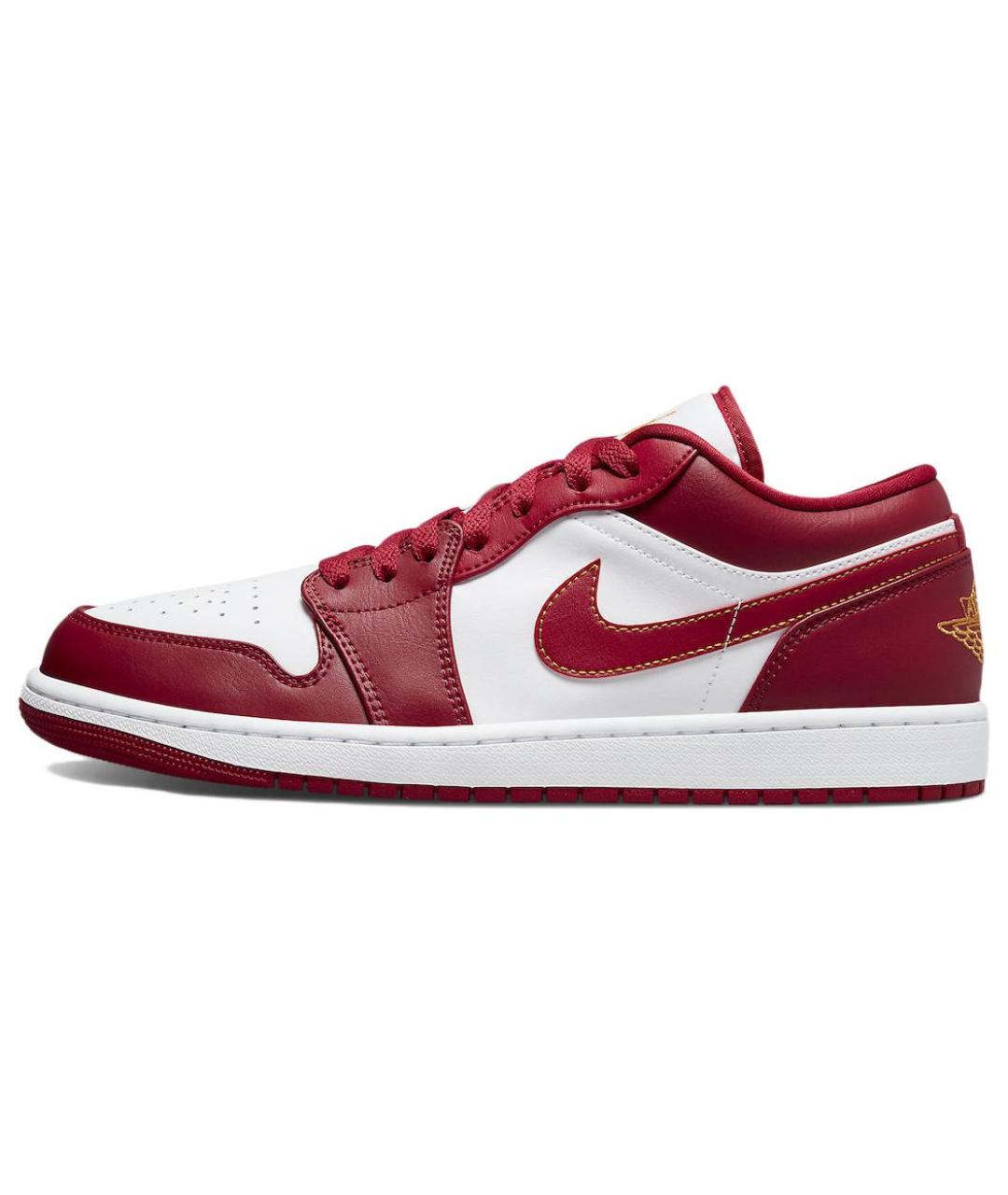 JORDAN Красные кожаные высокие кроссовки / кеды, фото 2