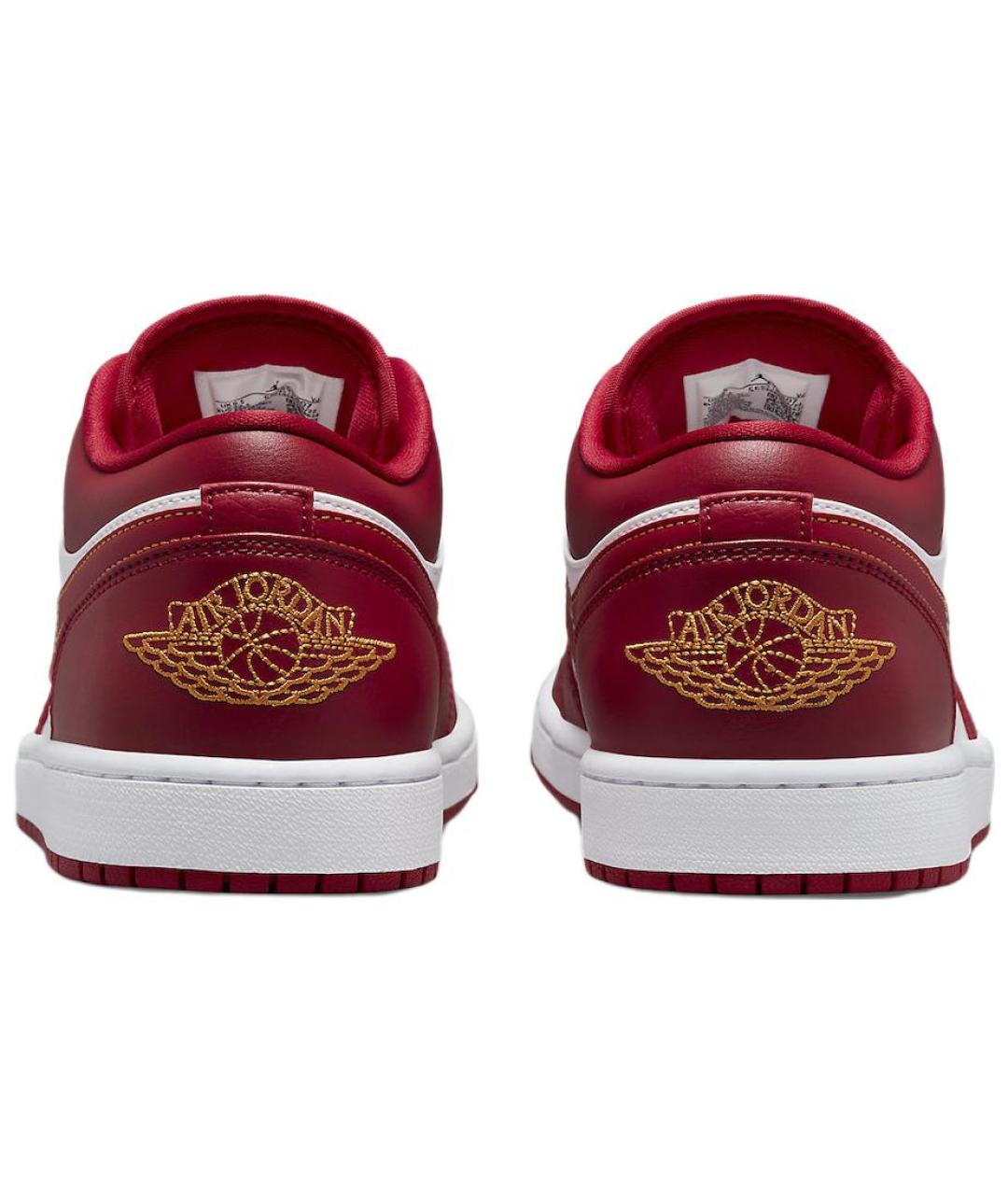 JORDAN Красные кожаные высокие кроссовки / кеды, фото 5