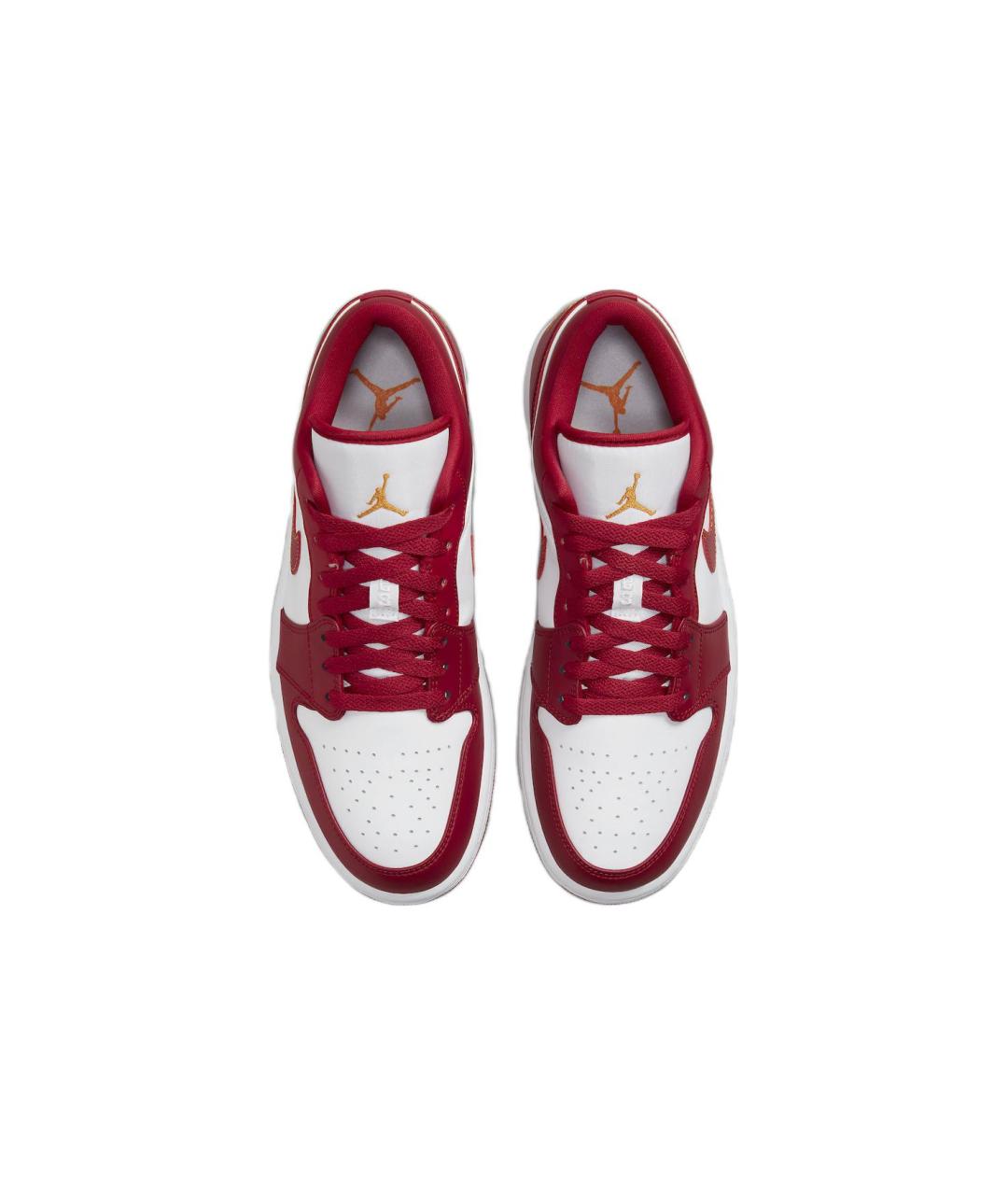 JORDAN Красные кожаные высокие кроссовки / кеды, фото 4