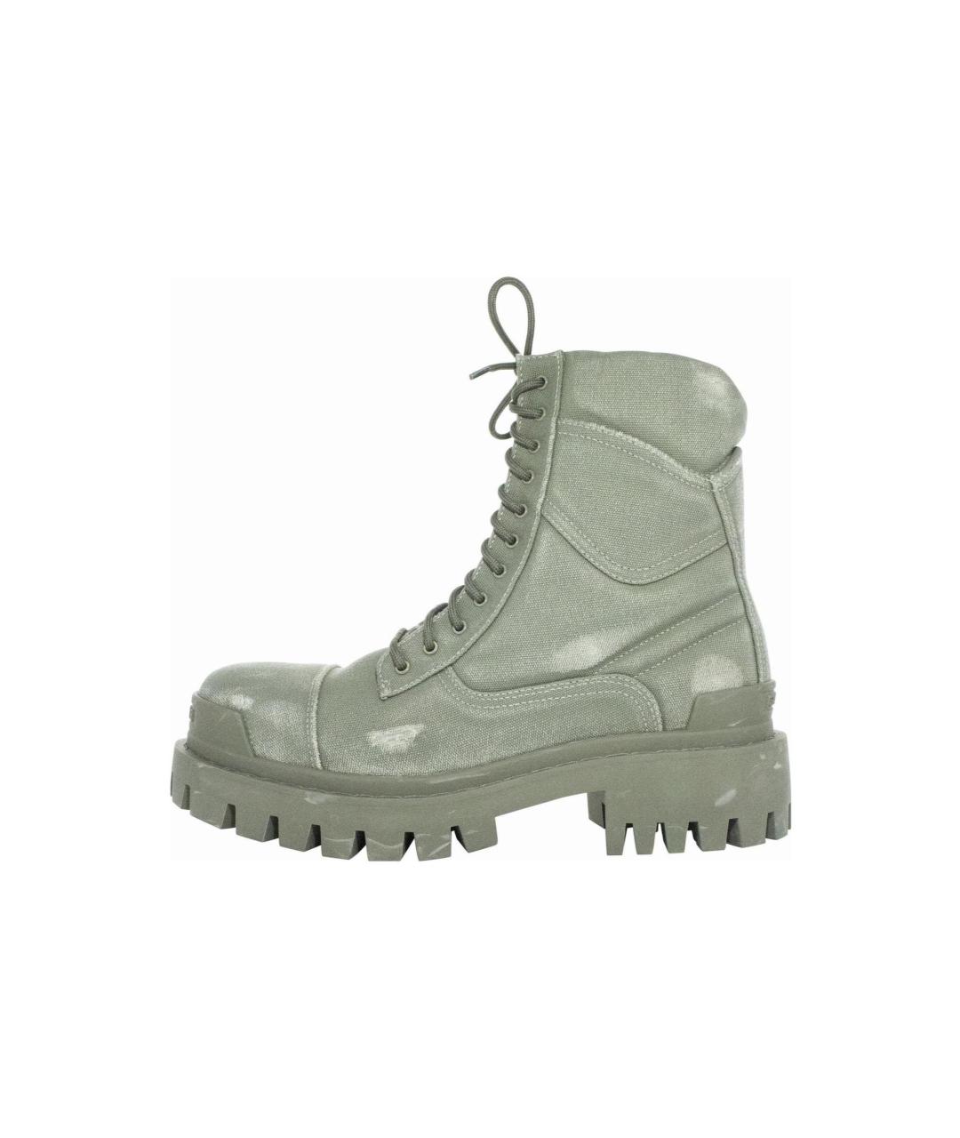 BALENCIAGA Салатовые высокие ботинки, фото 2