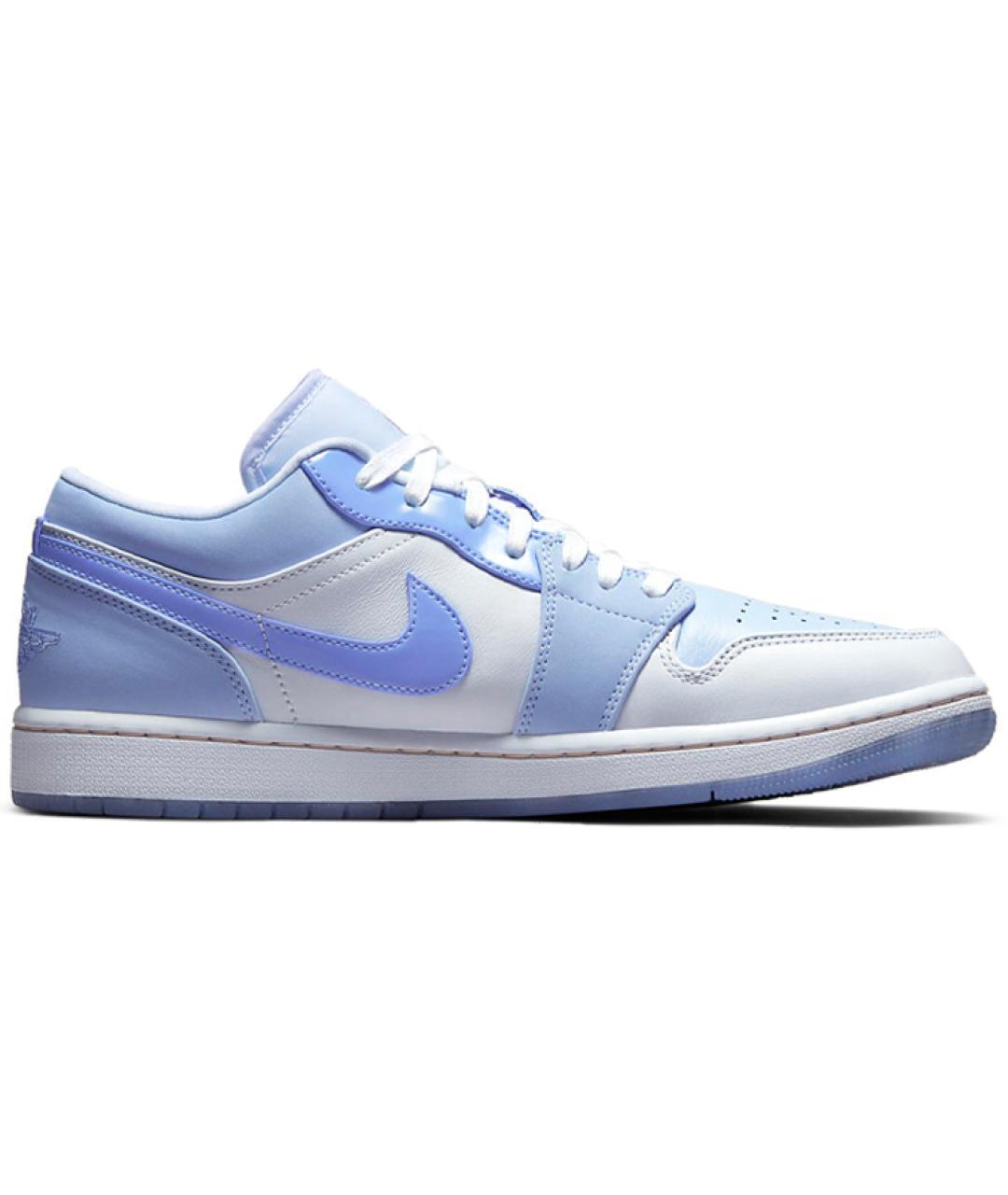 JORDAN Голубые кожаные высокие кроссовки / кеды, фото 1