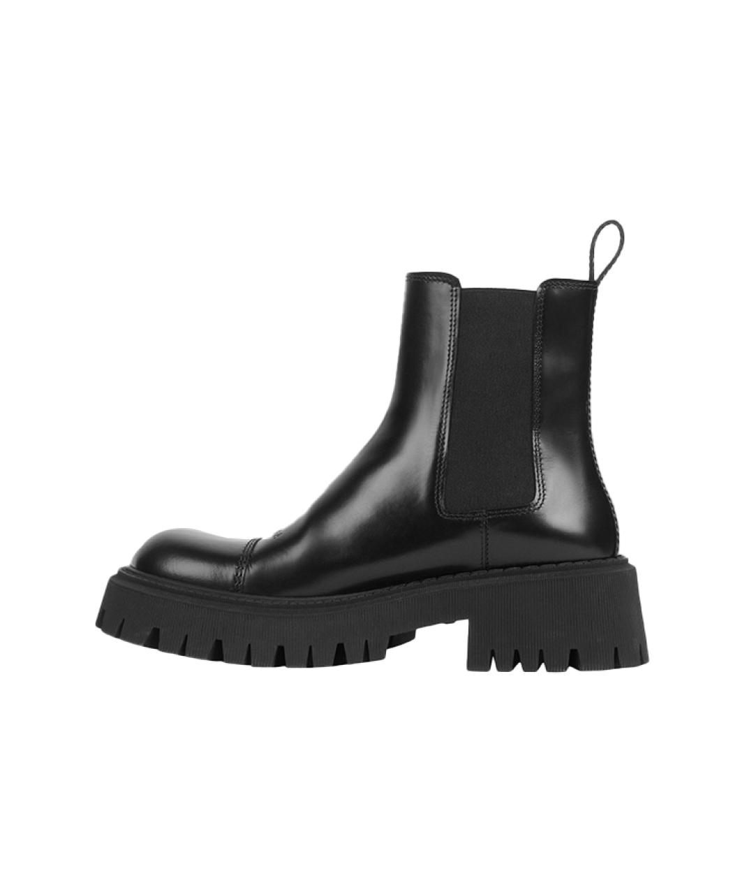 BALENCIAGA Черные кожаные высокие ботинки, фото 2