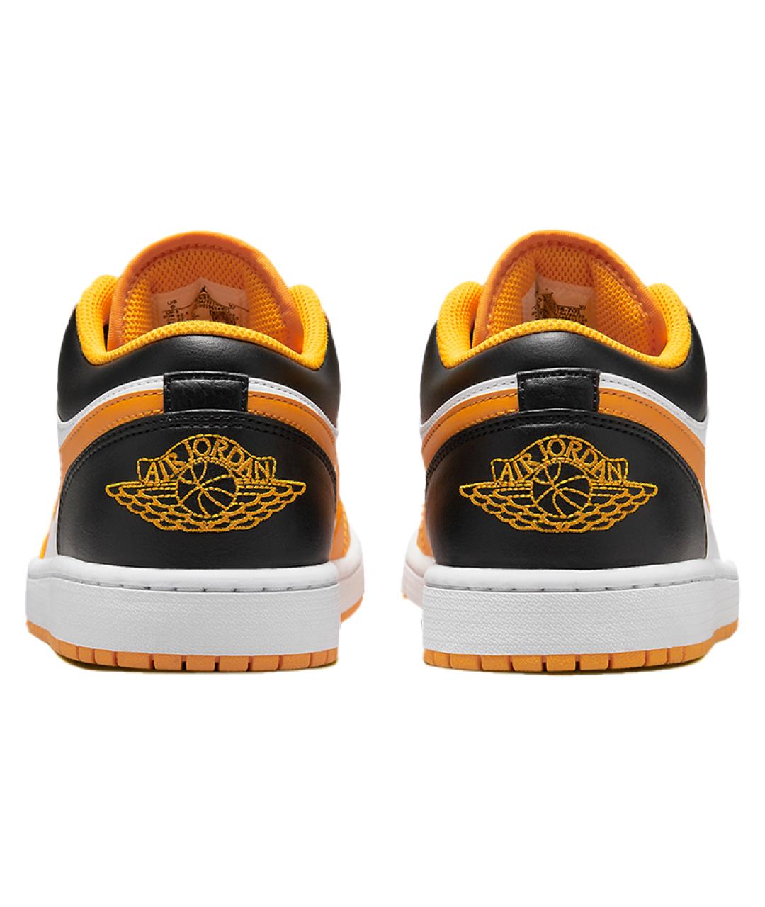 JORDAN Оранжевое кожаные высокие кроссовки / кеды, фото 5