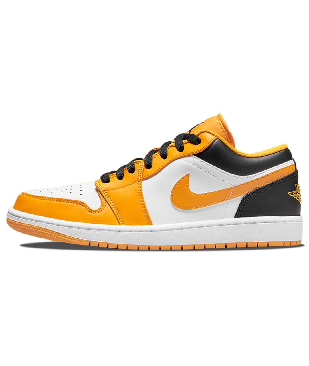 JORDAN Оранжевое кожаные высокие кроссовки / кеды, фото 2