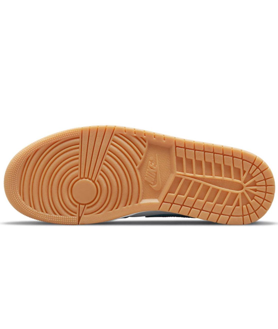 JORDAN Синие кожаные высокие кроссовки / кеды, фото 6