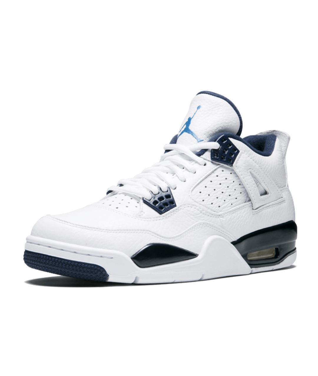 JORDAN Белые кожаные высокие кроссовки / кеды, фото 3