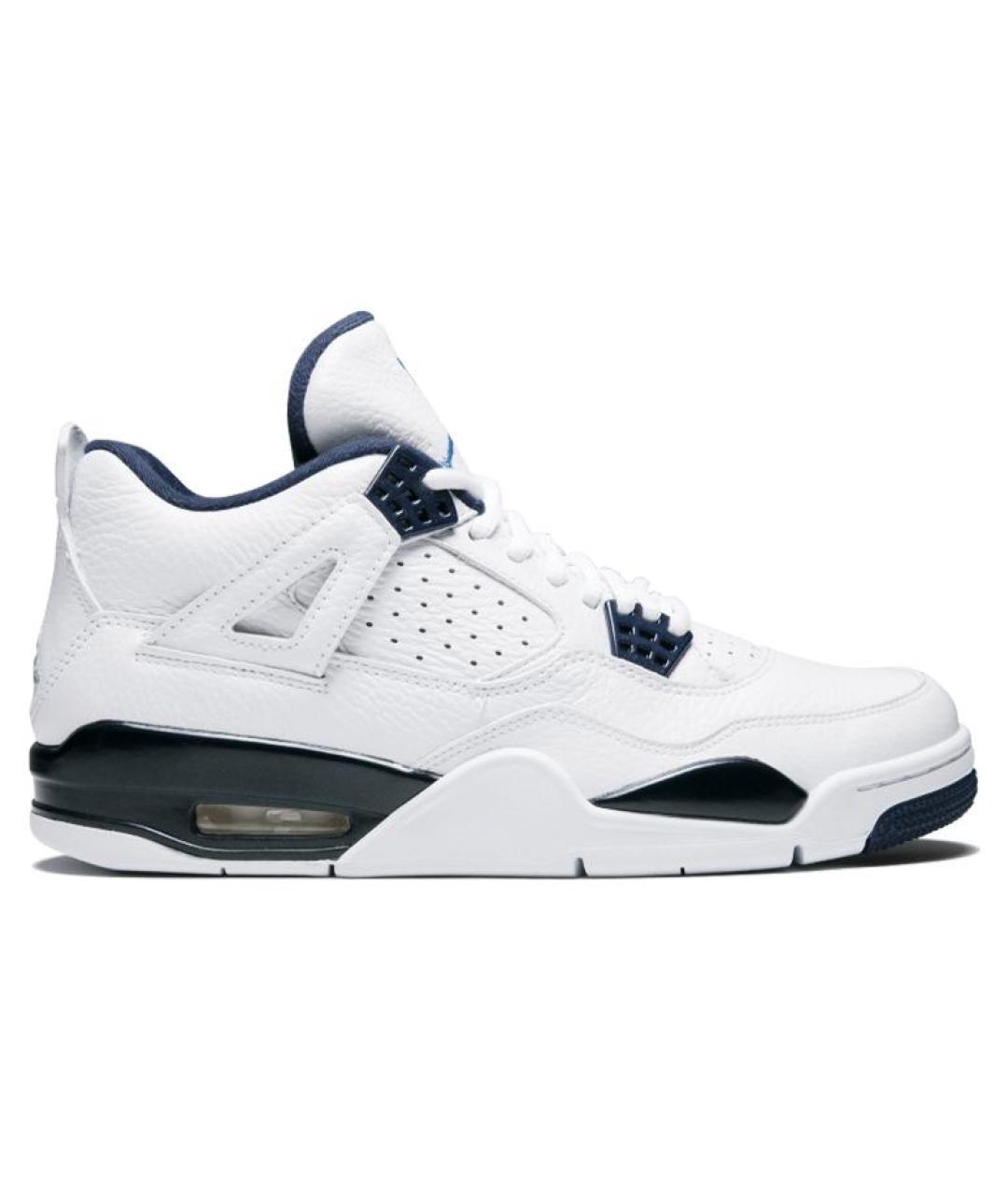 JORDAN Белые кожаные высокие кроссовки / кеды, фото 1