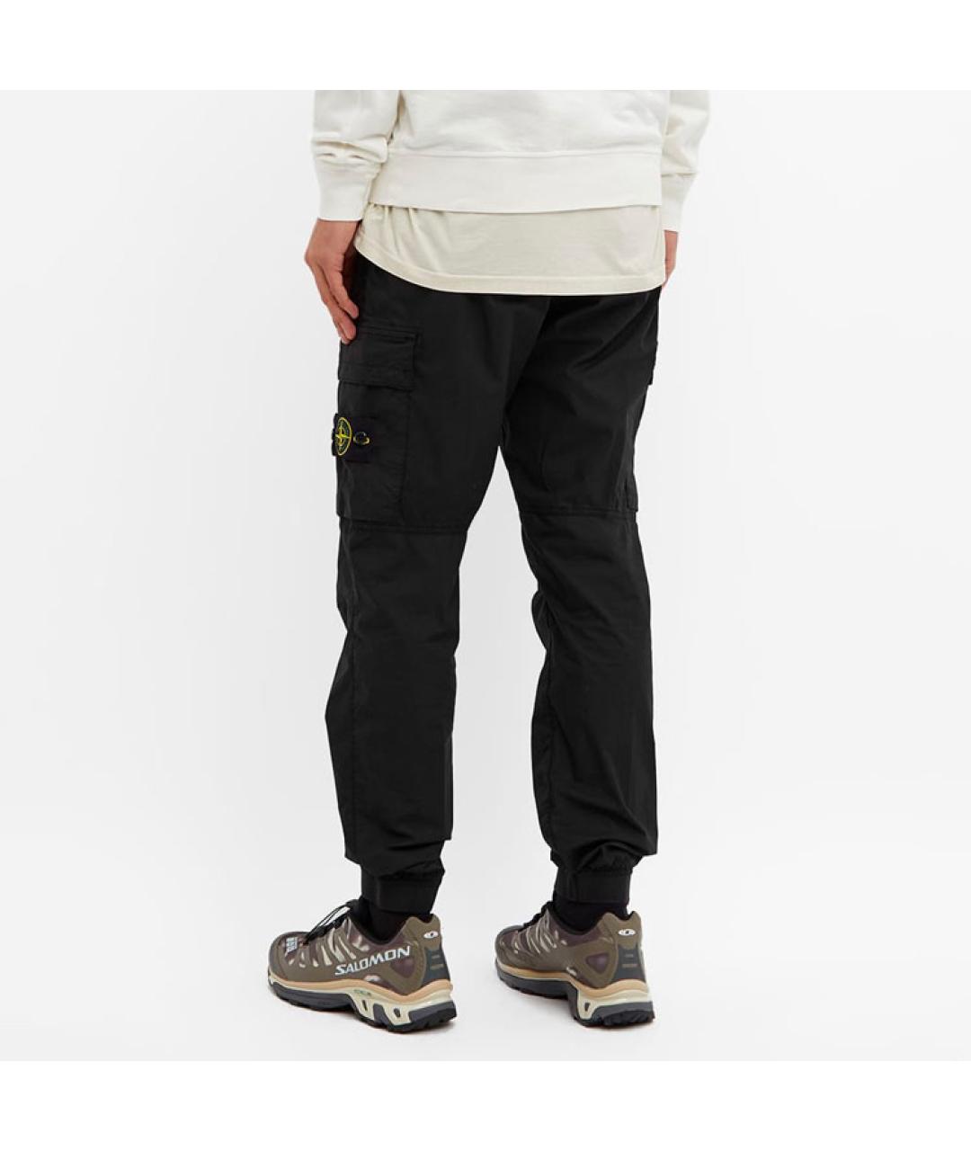 STONE ISLAND Черные повседневные брюки, фото 3