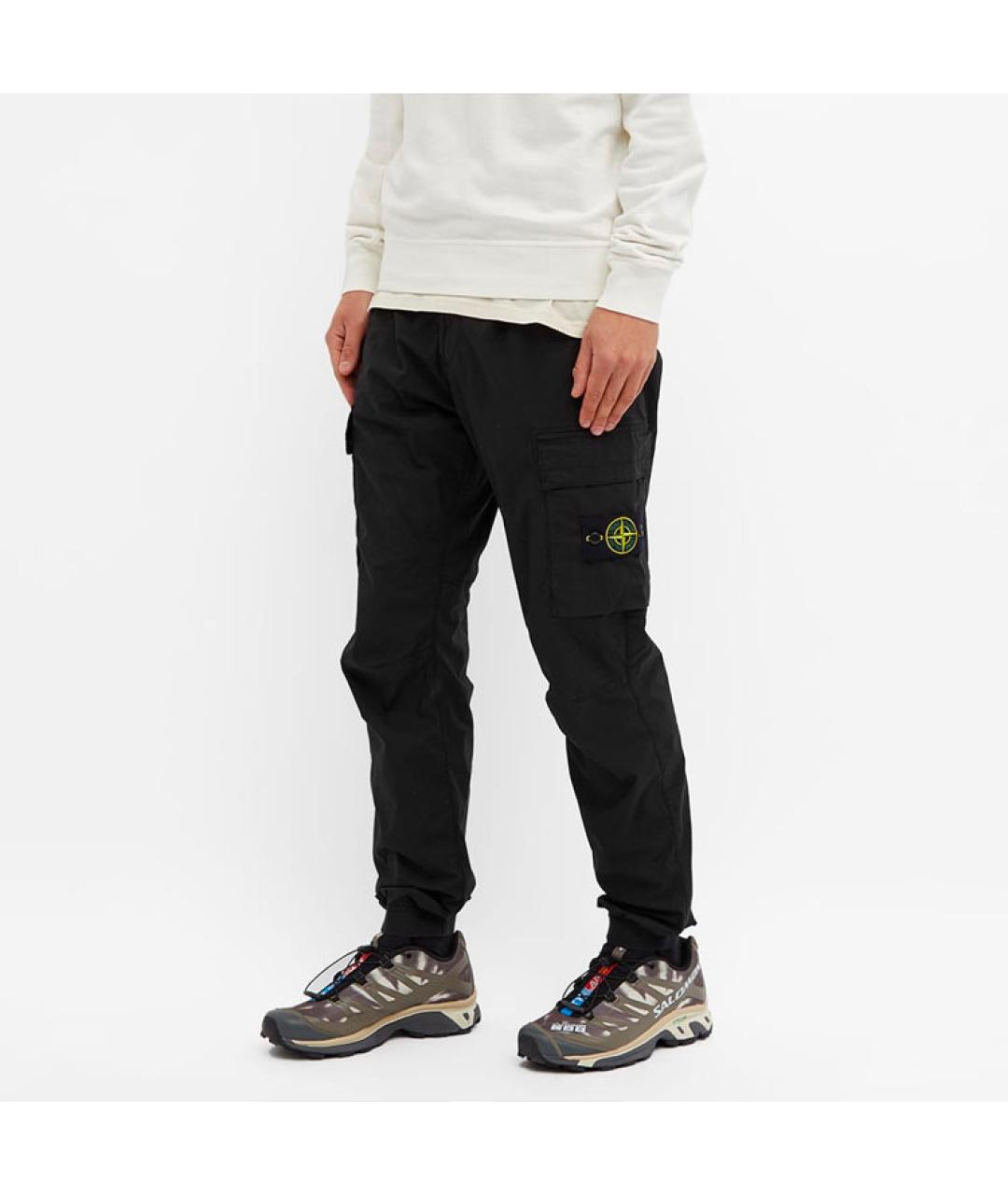STONE ISLAND Черные повседневные брюки, фото 4