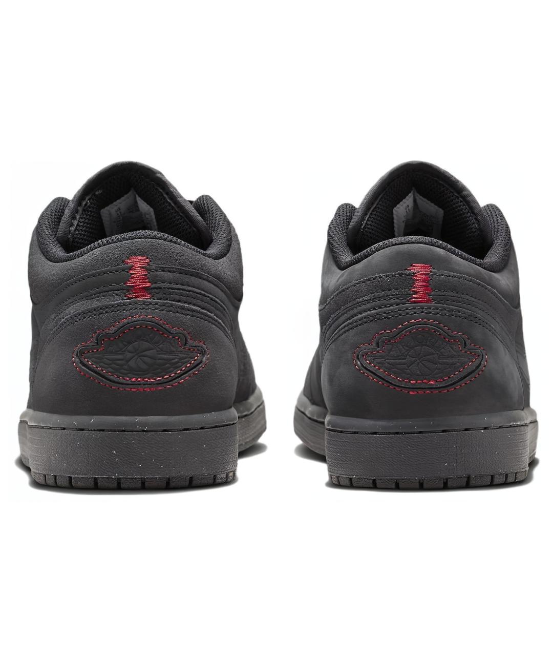 JORDAN Черные кожаные высокие кроссовки / кеды, фото 5