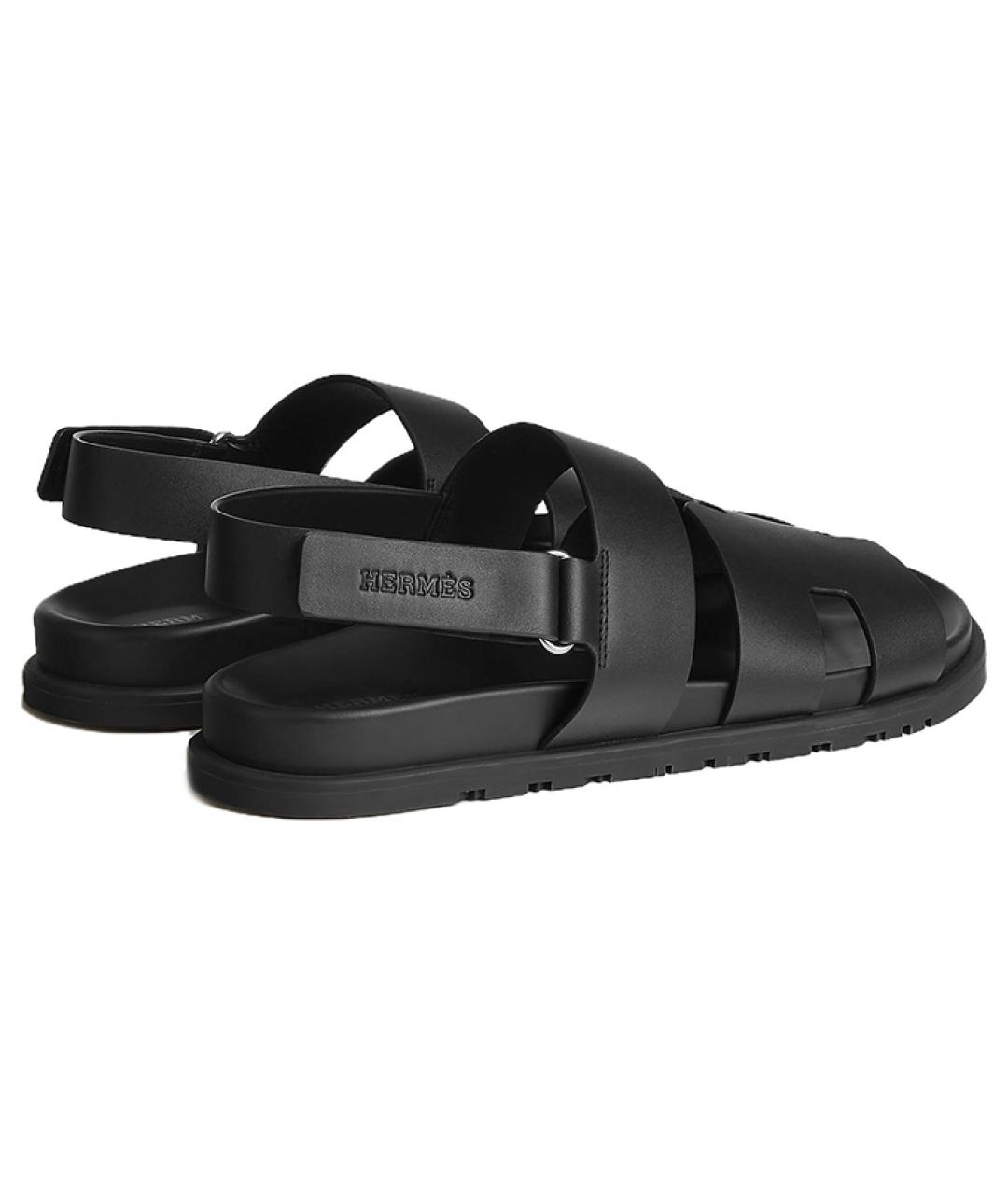 HERMES Черные сандалии, фото 3