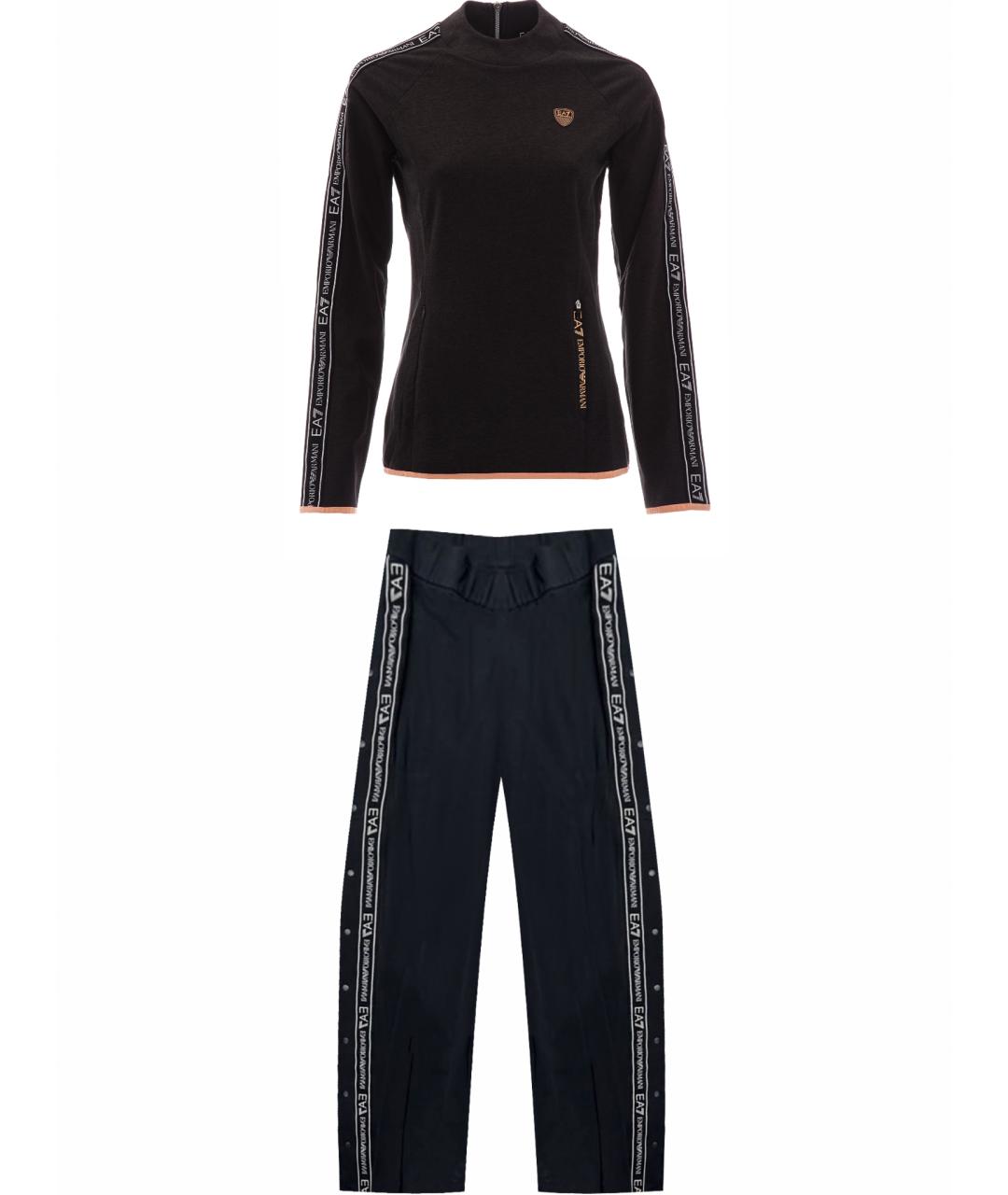 EMPORIO ARMANI Черный хлопковый спортивные костюмы, фото 1