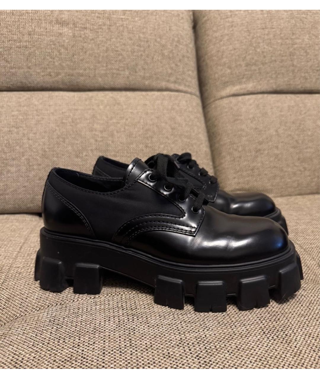 PRADA Черные кожаные ботинки, фото 5