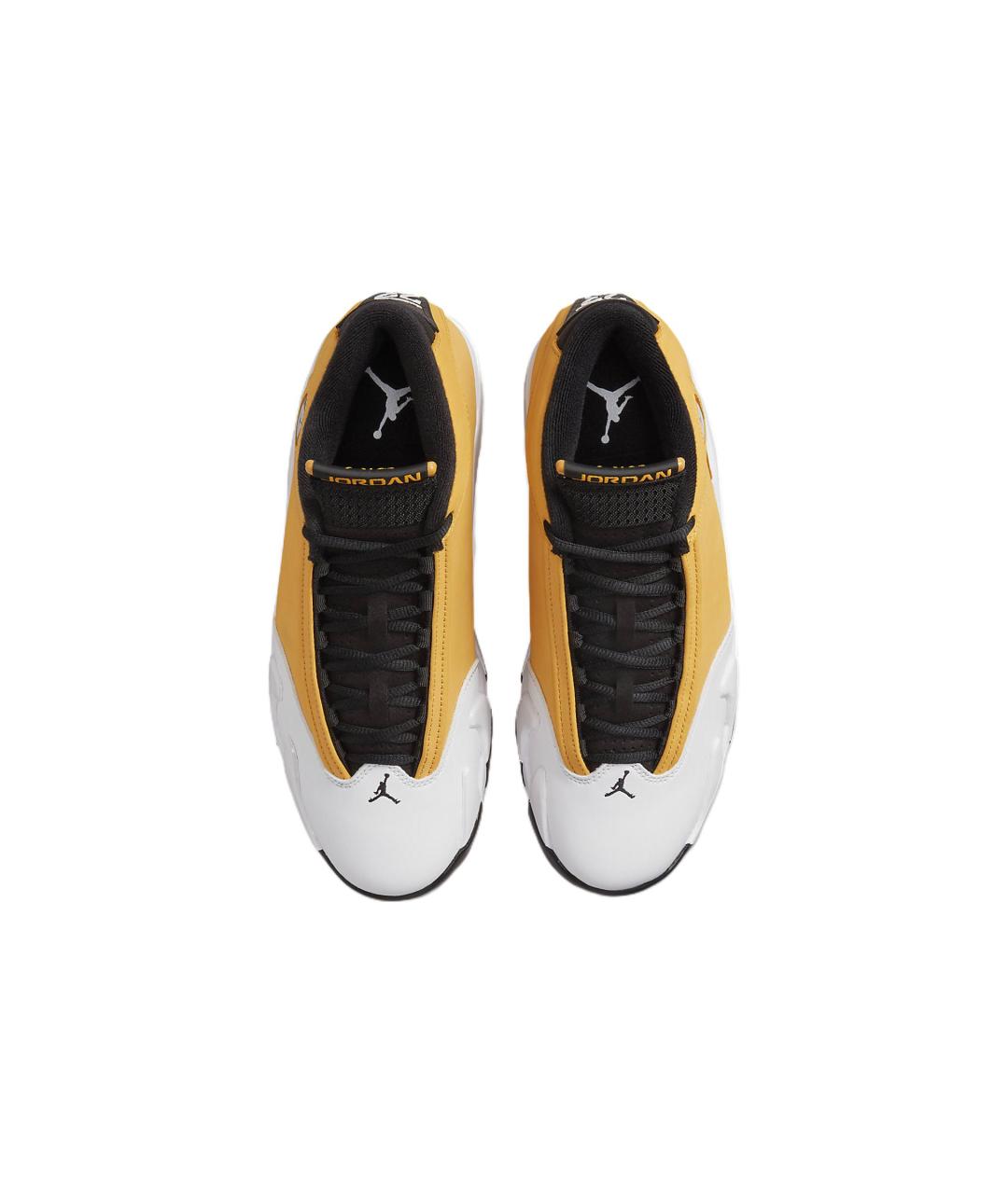 JORDAN Желтые нубуковые высокие кроссовки / кеды, фото 3