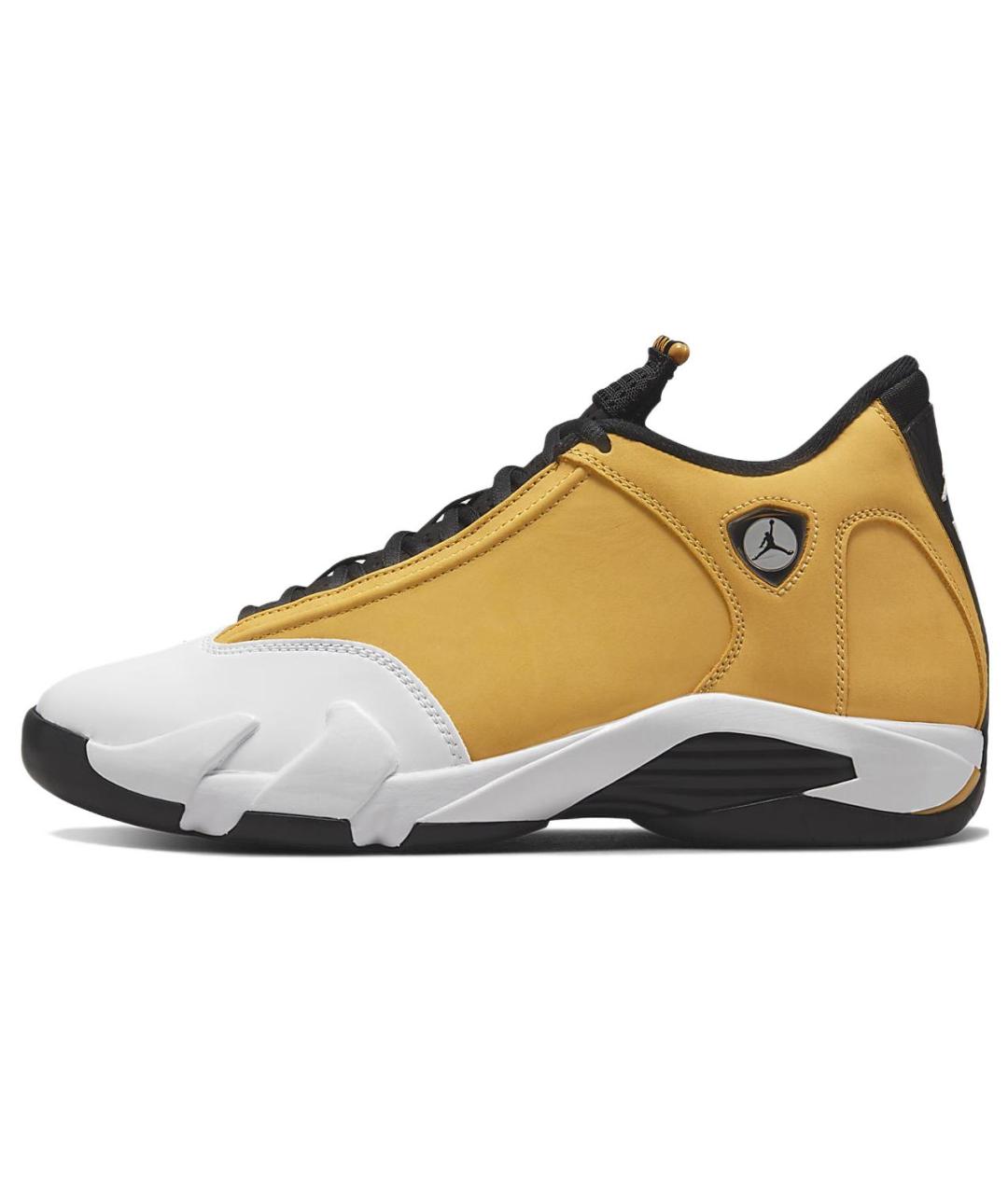 JORDAN Желтые нубуковые высокие кроссовки / кеды, фото 2