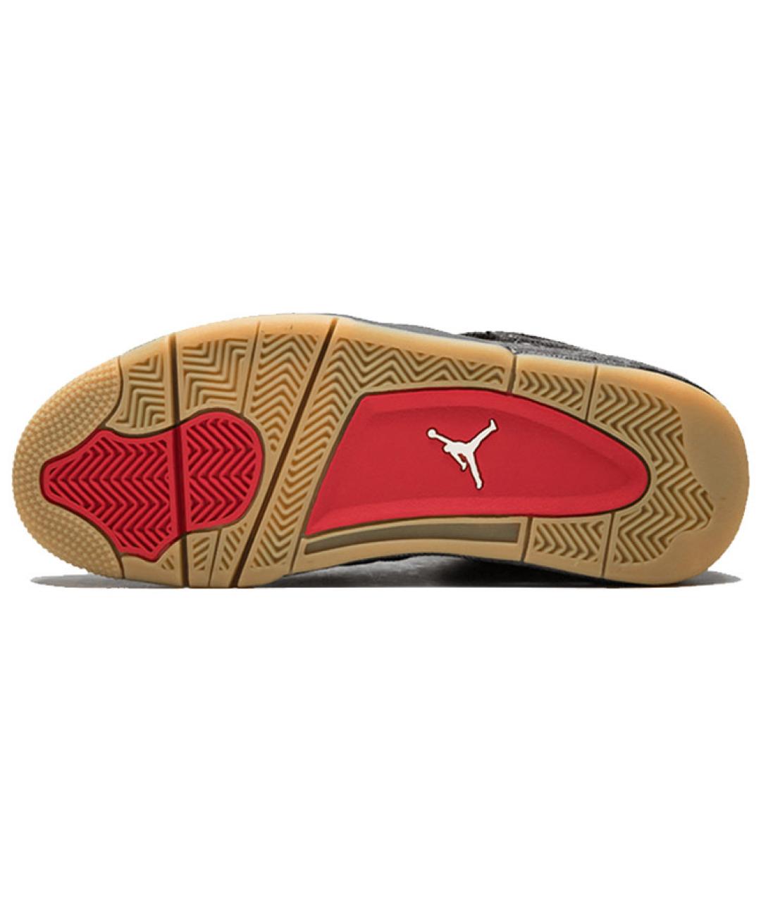 JORDAN Серые текстильные высокие кроссовки / кеды, фото 6