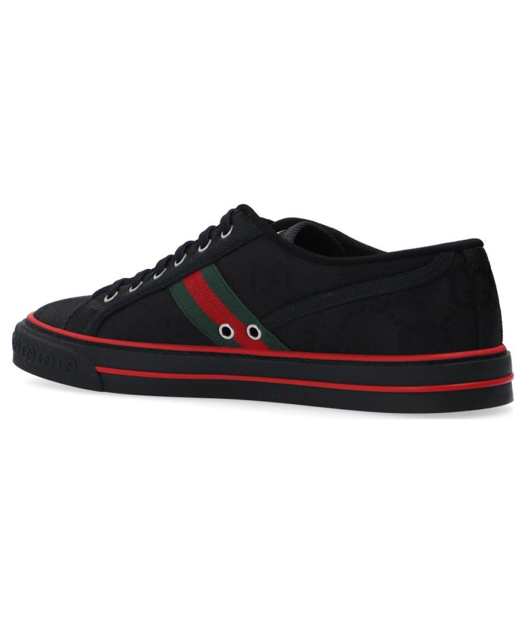 GUCCI Черные низкие кроссовки / кеды, фото 3