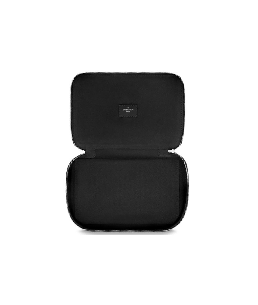 LOUIS VUITTON Серый кожаный чемодан, фото 4