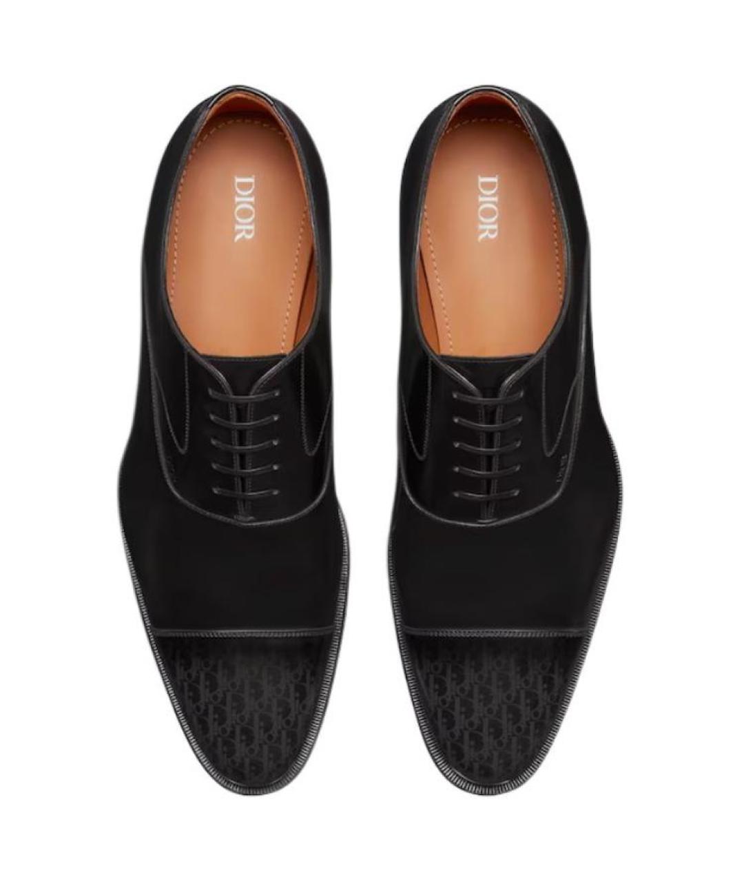 CHRISTIAN DIOR Черные кожаные туфли, фото 5