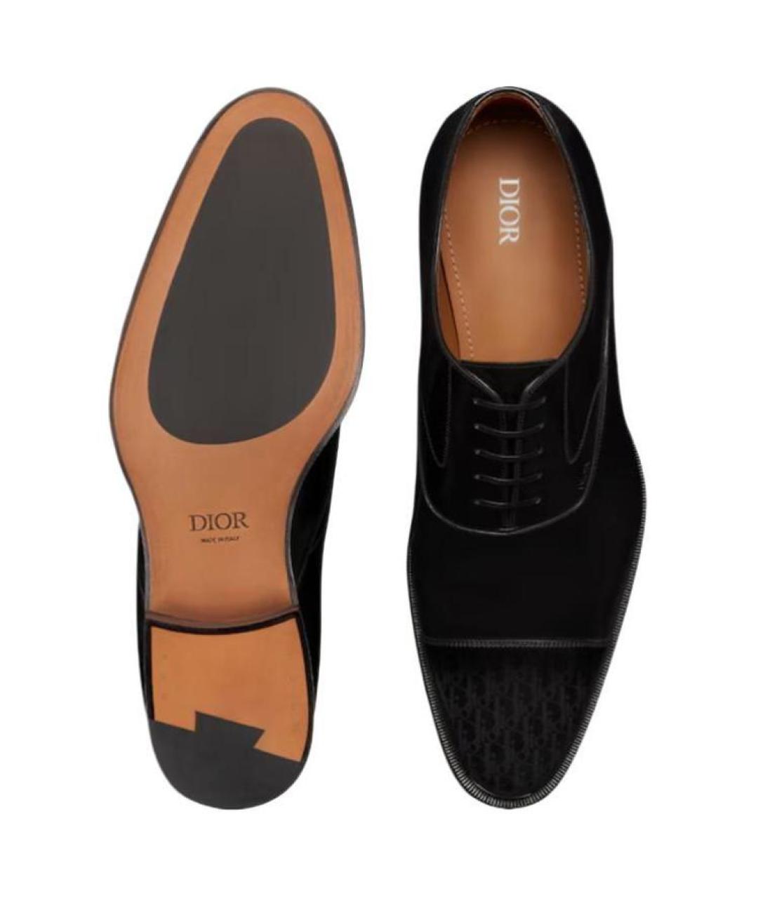 CHRISTIAN DIOR Черные кожаные туфли, фото 6