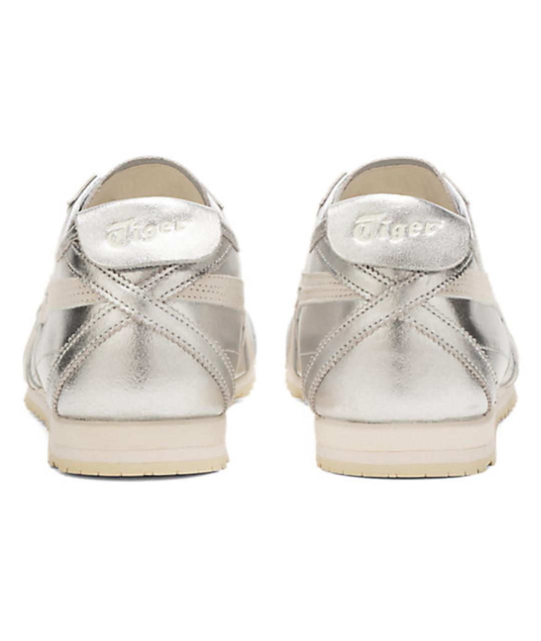 ONITSUKA TIGER Серебряные кожаные кеды, фото 5