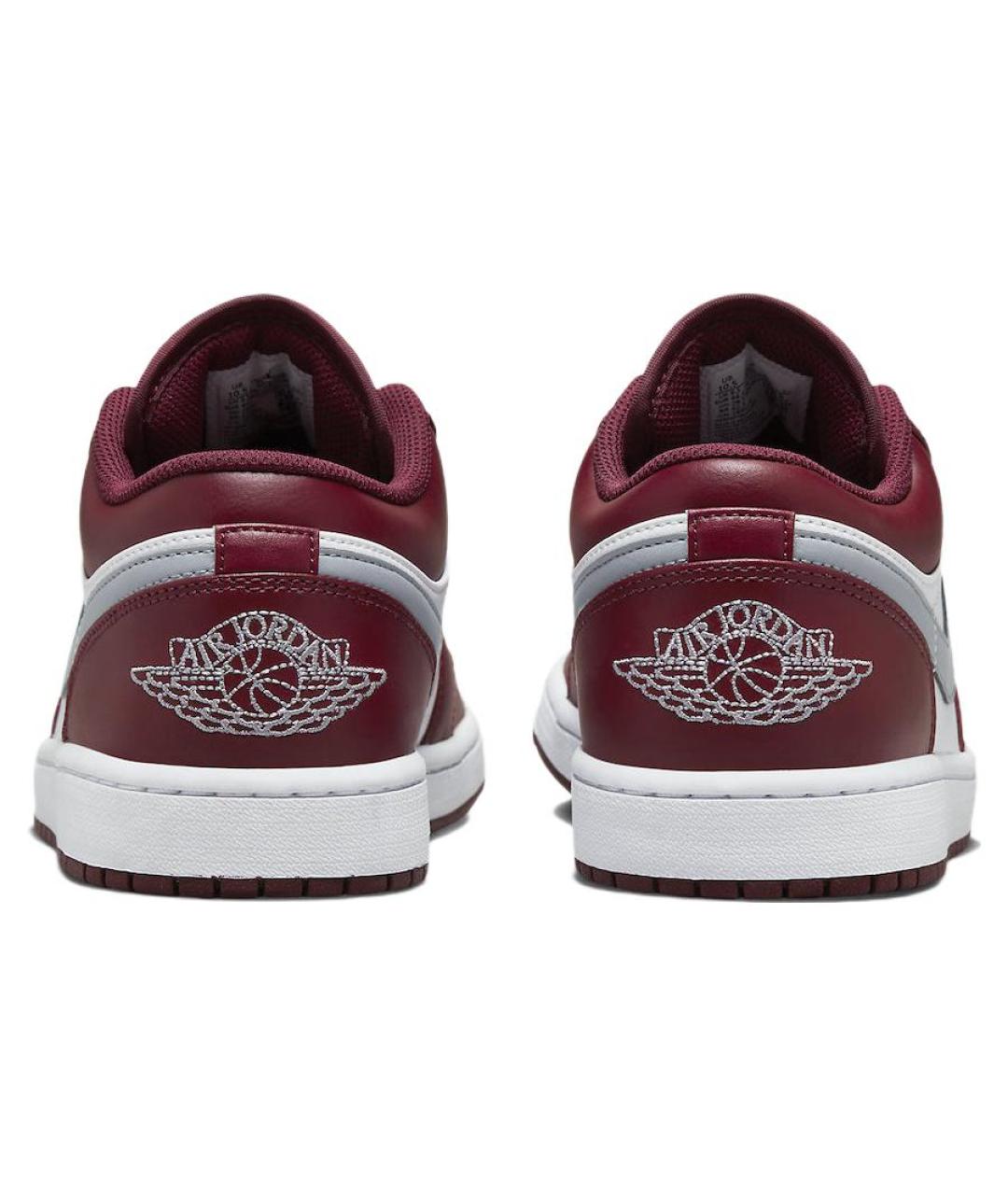 JORDAN Бордовые кожаные высокие кроссовки / кеды, фото 5