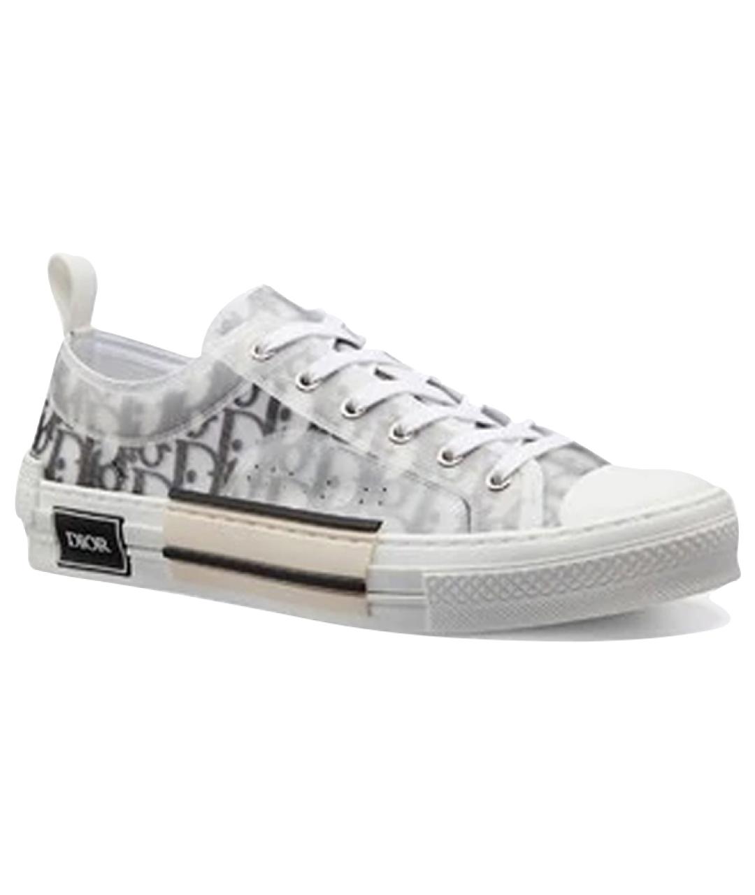 CHRISTIAN DIOR Серые текстильные низкие кроссовки / кеды, фото 3