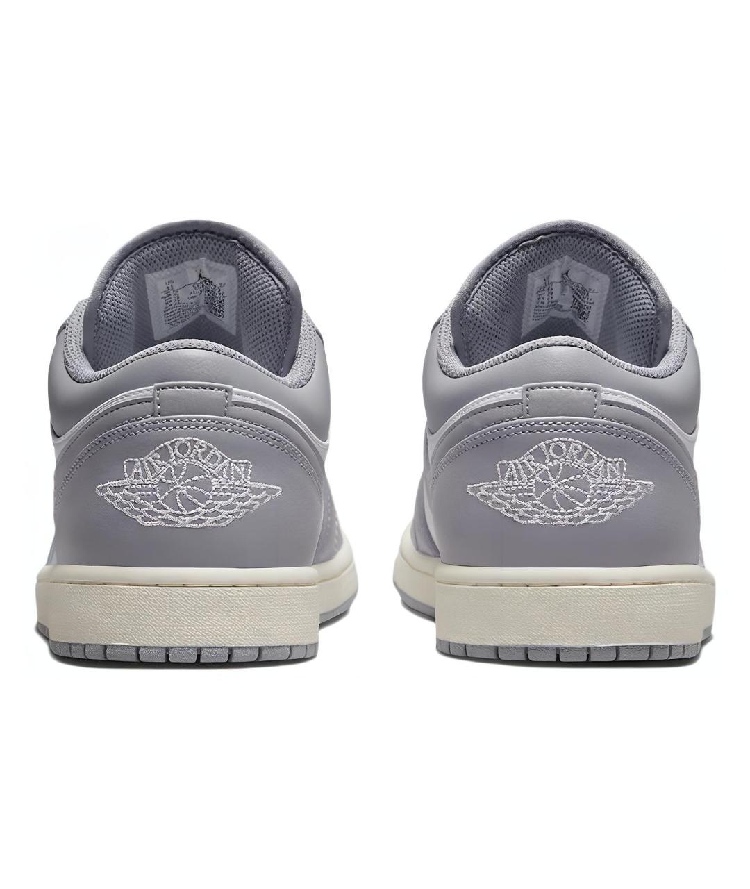 JORDAN Серые кожаные низкие кроссовки / кеды, фото 5