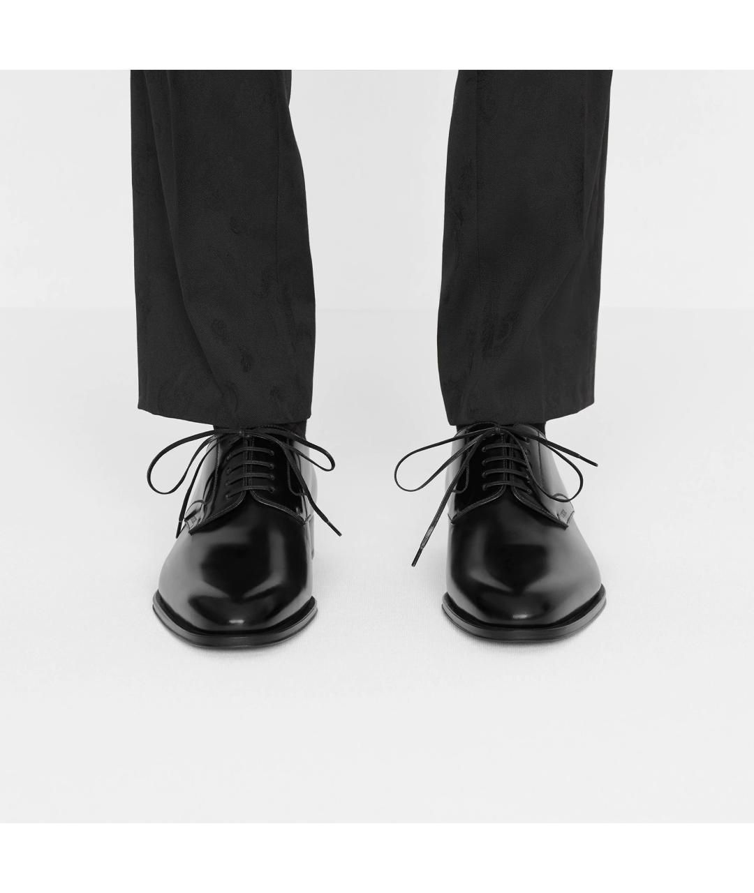 CHRISTIAN DIOR Черные кожаные туфли, фото 8