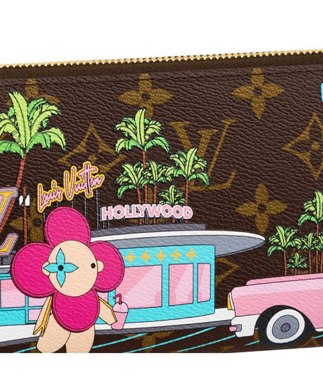 LOUIS VUITTON Коричневый кошелек, фото 5
