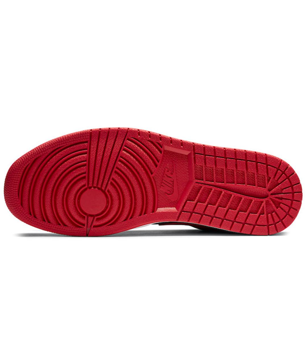JORDAN Красные кожаные низкие кроссовки / кеды, фото 6