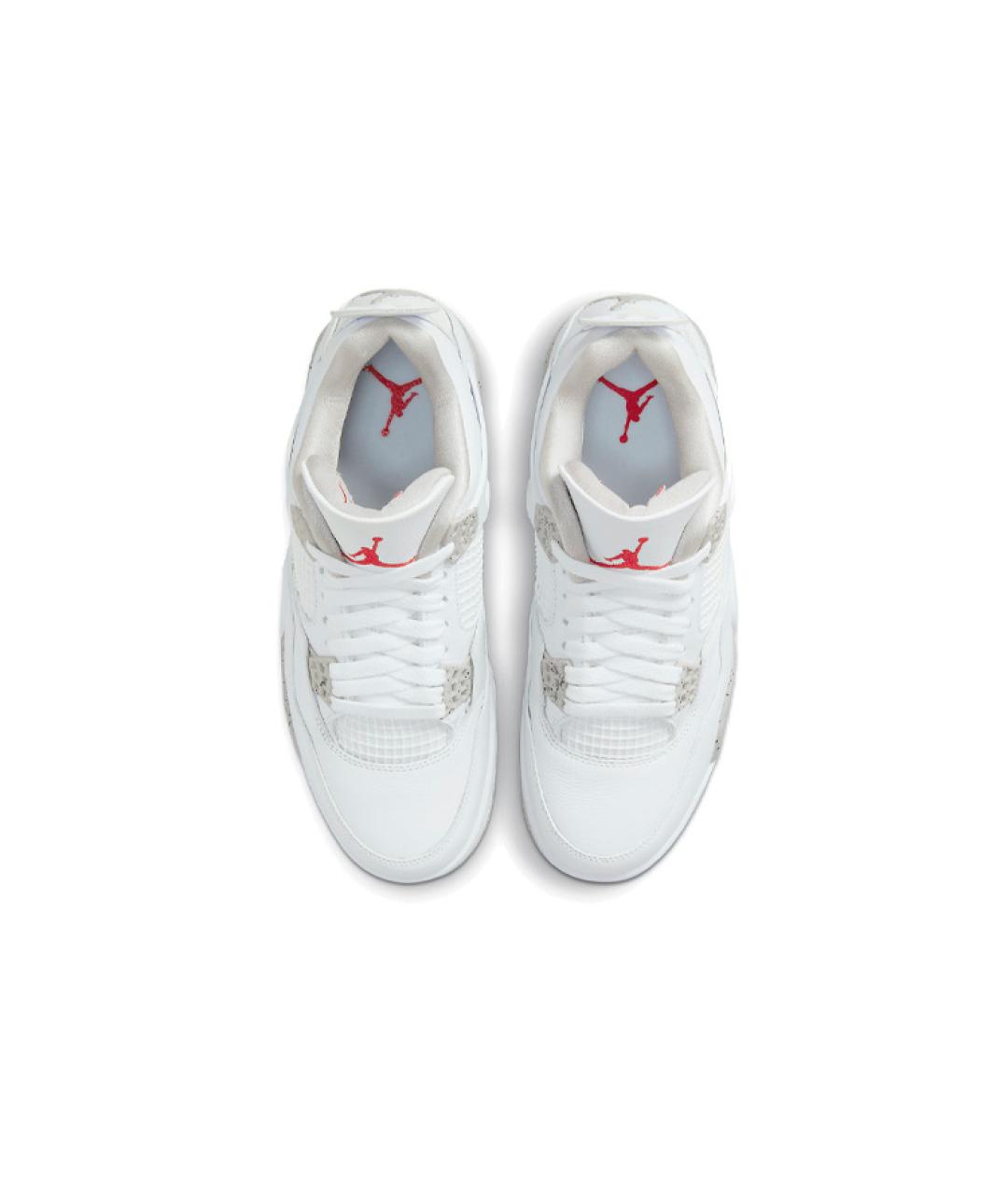 JORDAN Белые кожаные высокие кроссовки / кеды, фото 4