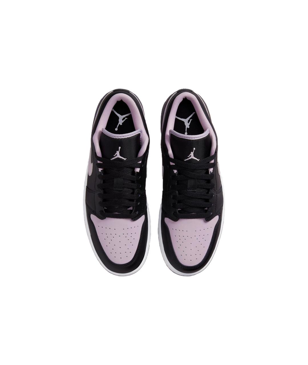 JORDAN Черные кожаные высокие кроссовки / кеды, фото 4