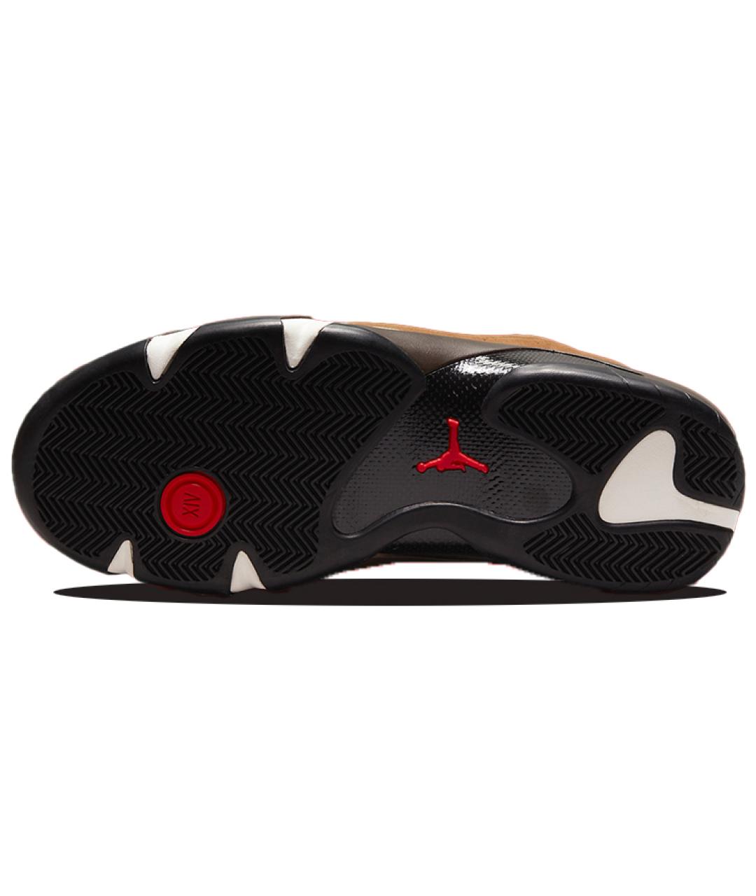 JORDAN Коричневые нубуковые высокие кроссовки / кеды, фото 6