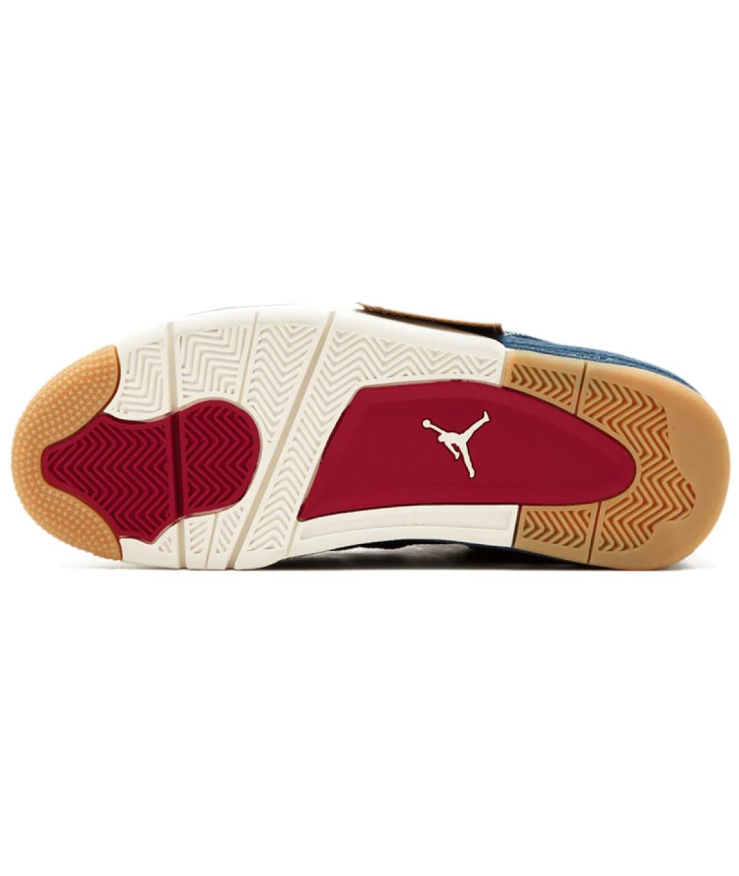 JORDAN Темно-синие текстильные высокие кроссовки / кеды, фото 6