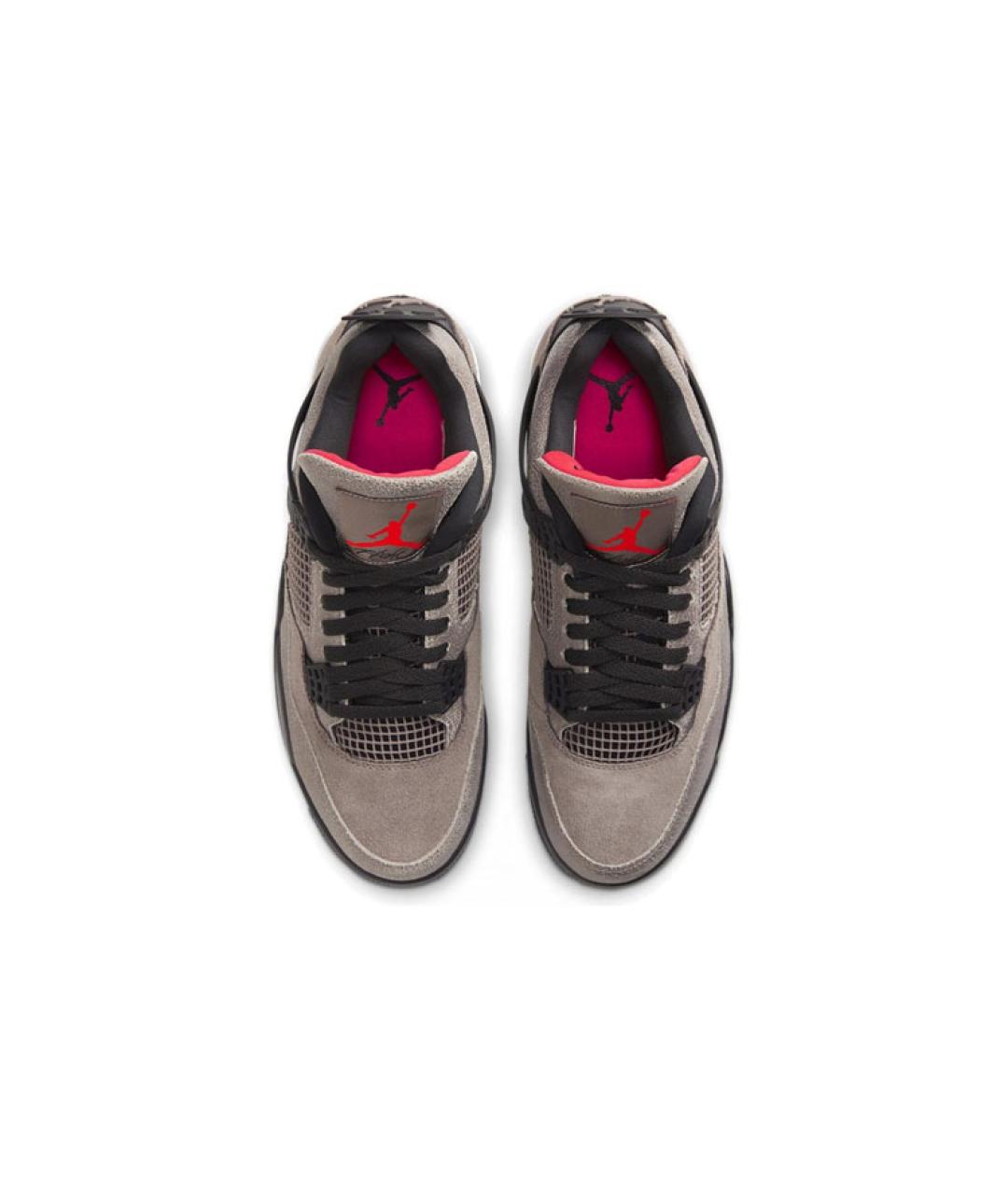 JORDAN Коричневые кожаные высокие кроссовки / кеды, фото 4