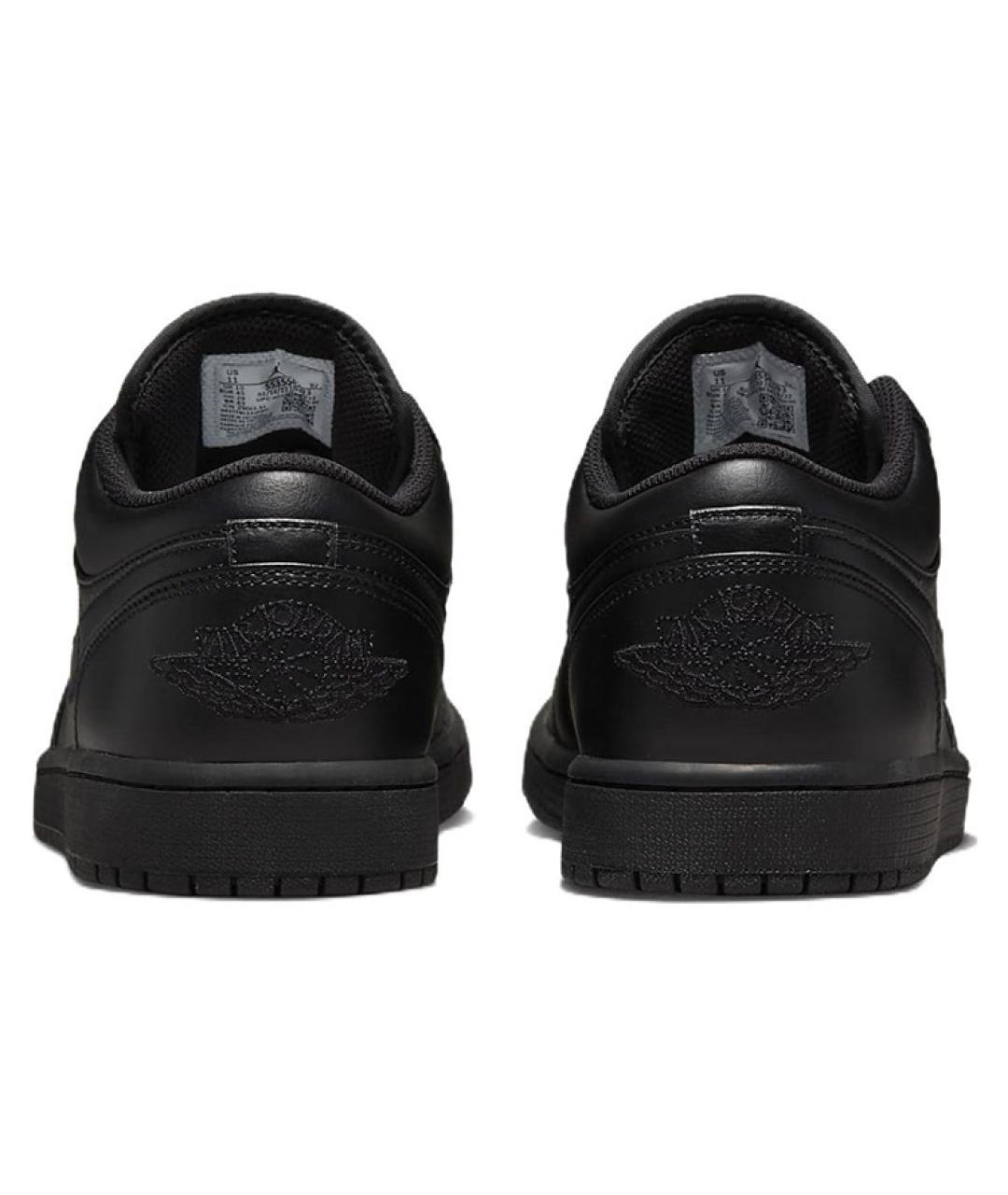 JORDAN Черные кожаные низкие кроссовки / кеды, фото 5