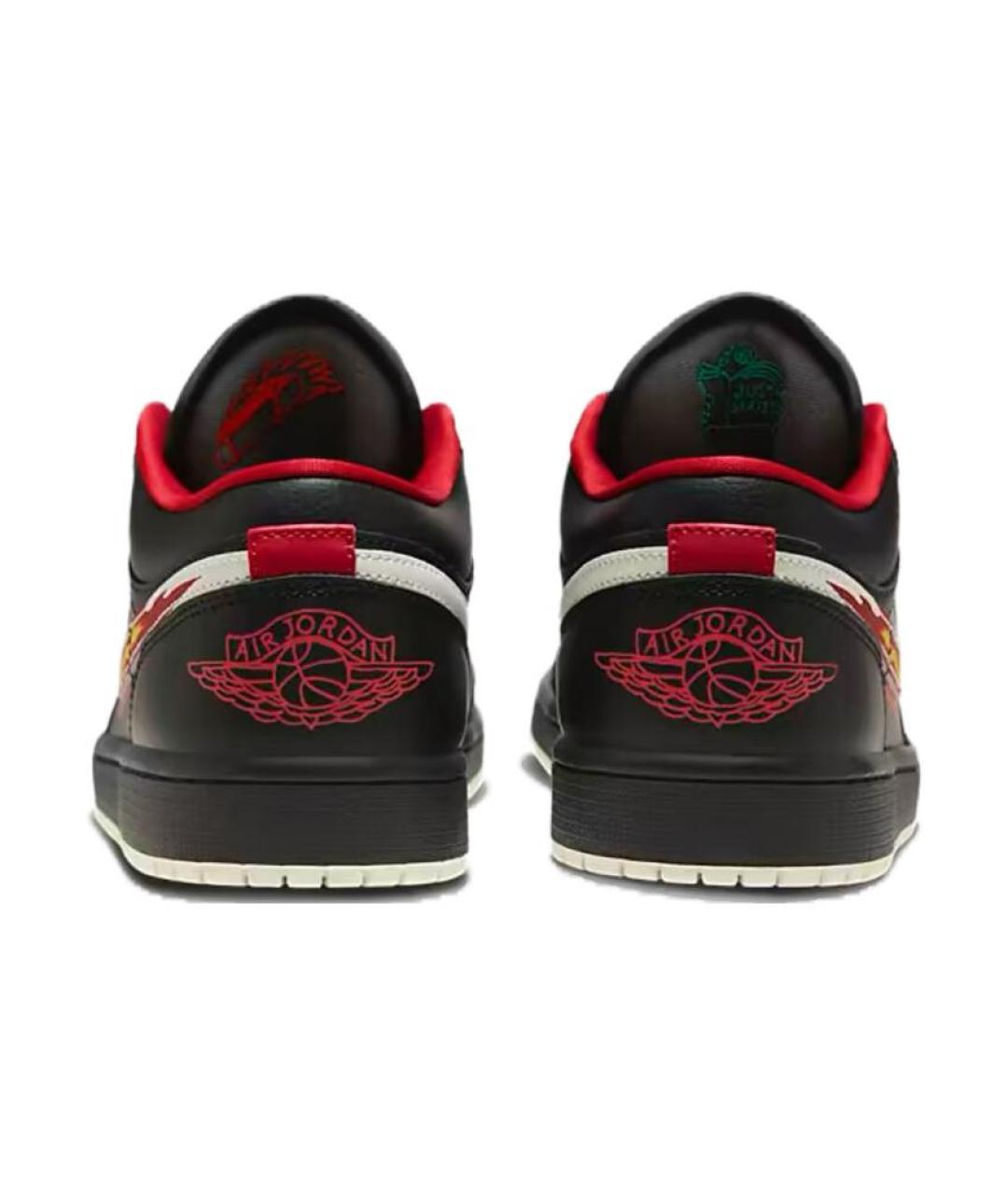 JORDAN Черные кожаные высокие кроссовки / кеды, фото 5