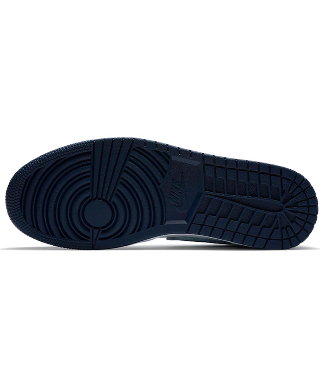 JORDAN Голубые кожаные высокие кроссовки / кеды, фото 5