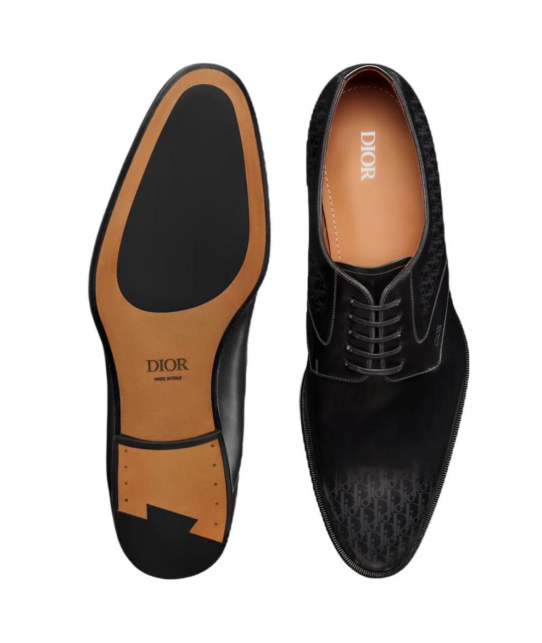 CHRISTIAN DIOR Черные кожаные туфли, фото 5