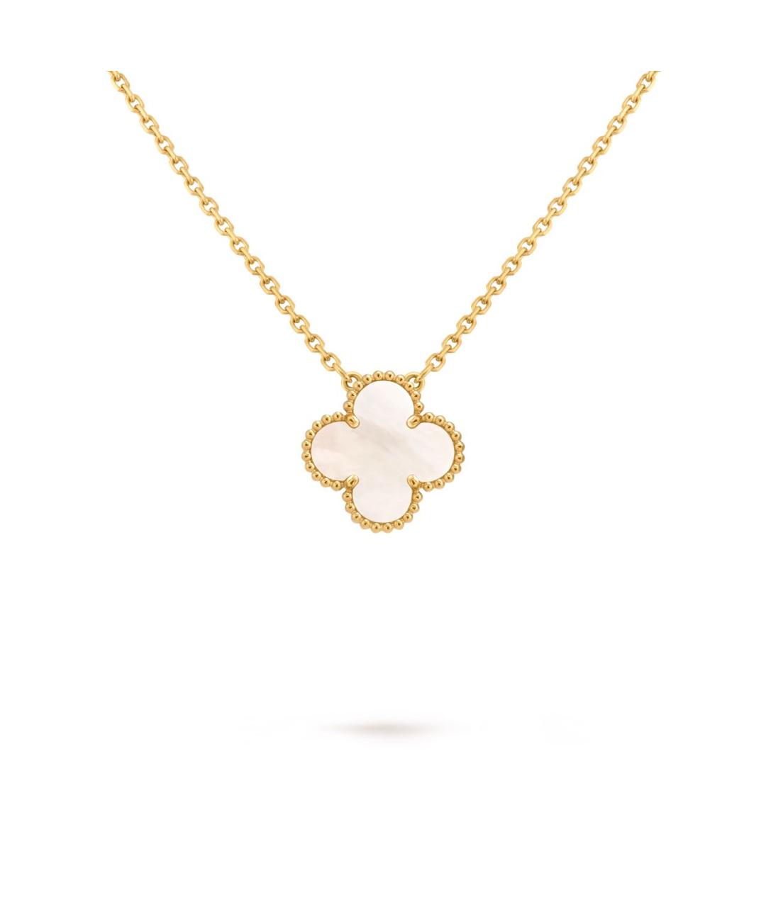 VAN CLEEF & ARPELS Белая подвеска из желтого золота, фото 1