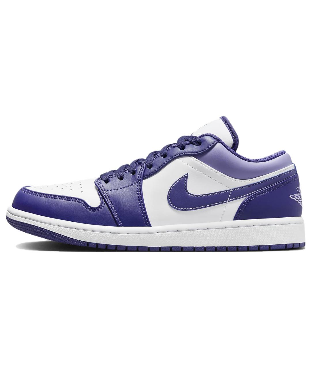 JORDAN Фиолетовые кожаные высокие кроссовки / кеды, фото 2