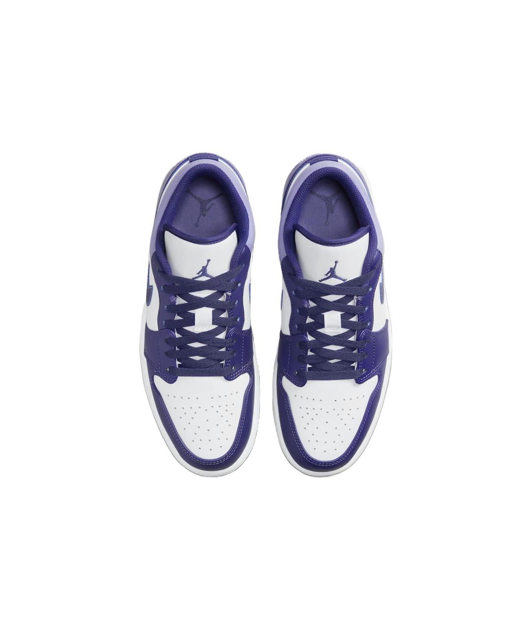 JORDAN Фиолетовые кожаные высокие кроссовки / кеды, фото 4