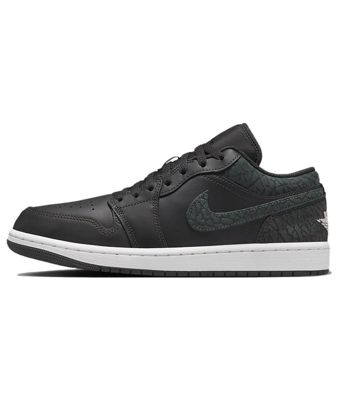 JORDAN Черные кожаные высокие кроссовки / кеды, фото 6