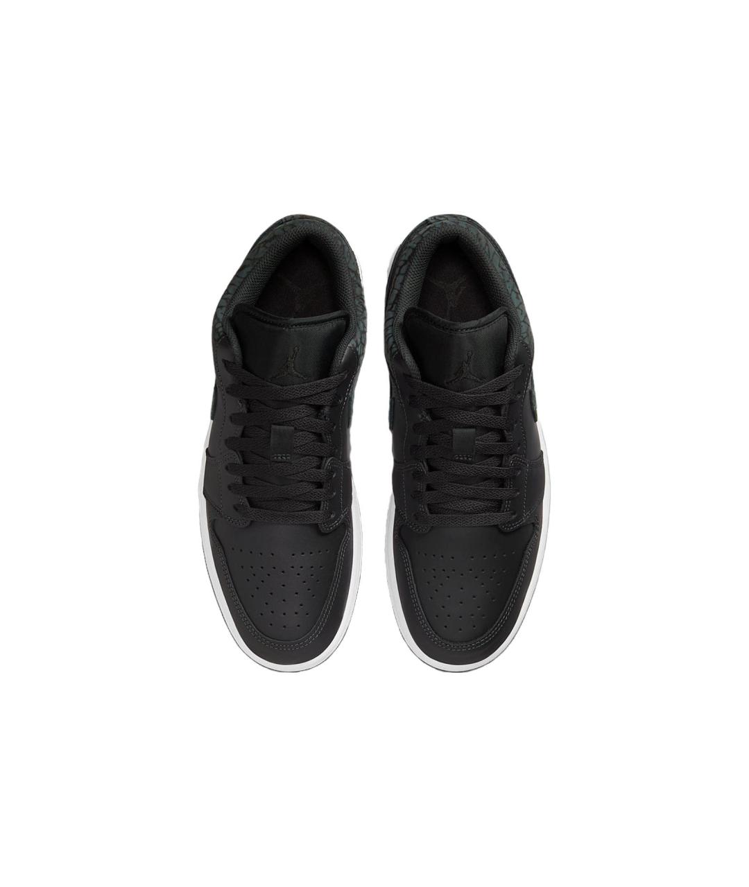 JORDAN Черные кожаные высокие кроссовки / кеды, фото 4