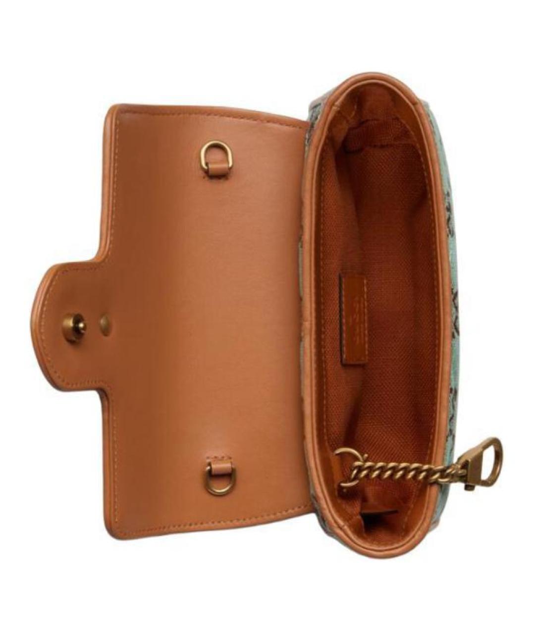 GUCCI Голубая кожаная сумка через плечо, фото 7