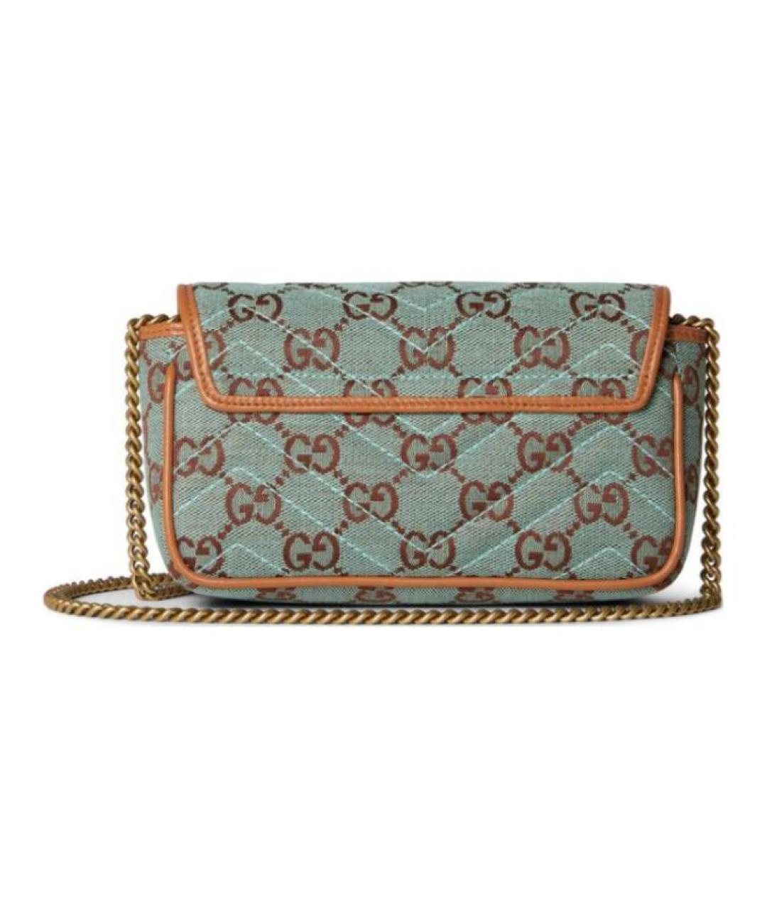 GUCCI Голубая кожаная сумка через плечо, фото 4