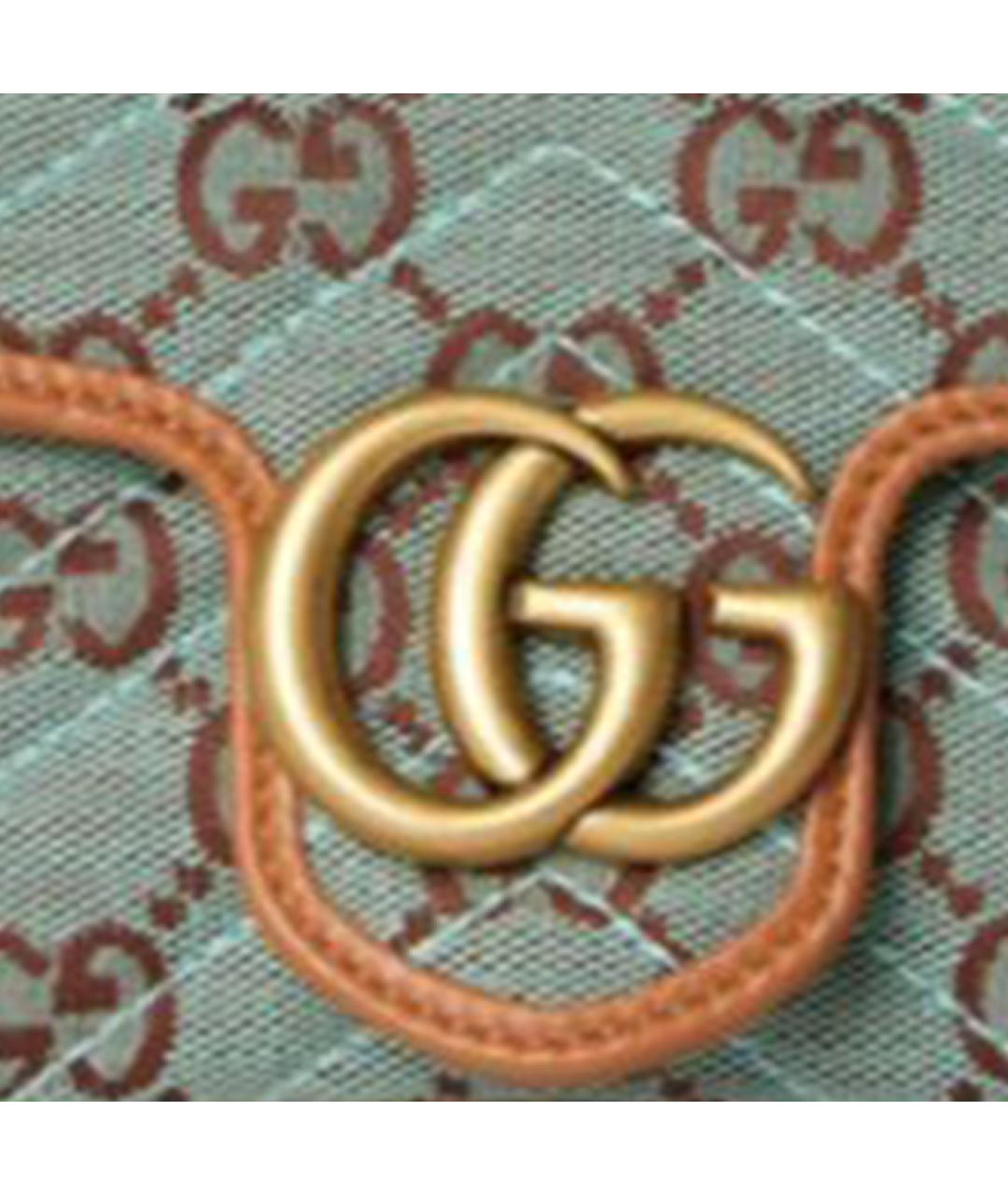 GUCCI Голубая кожаная сумка через плечо, фото 8