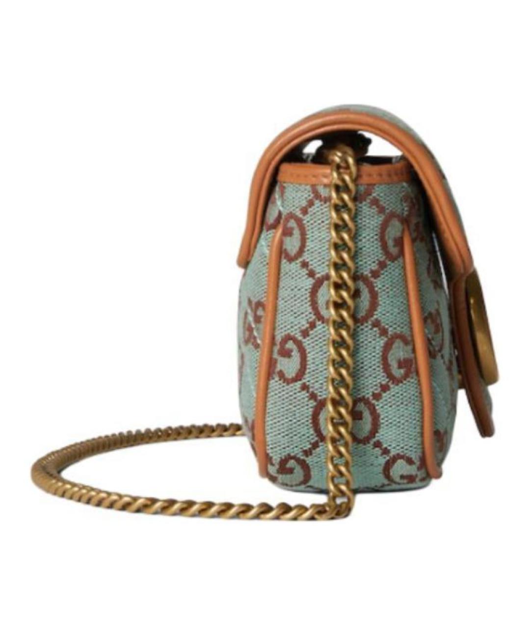 GUCCI Голубая кожаная сумка через плечо, фото 3